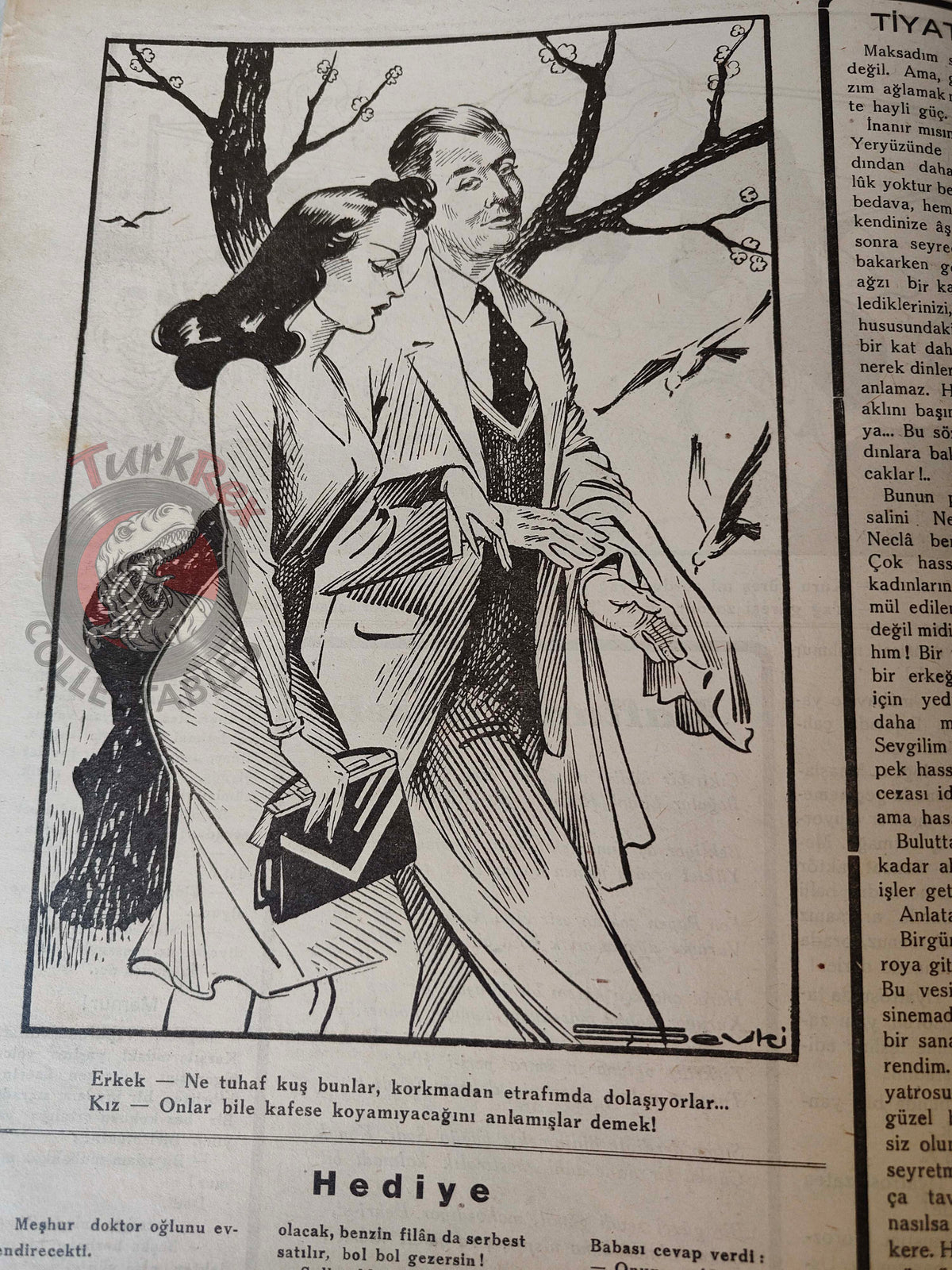 Akbaba 1945 Humor Magazine Turkish Turkey Germany Hitler’s Fate WW2 era Statue of Liberty United States