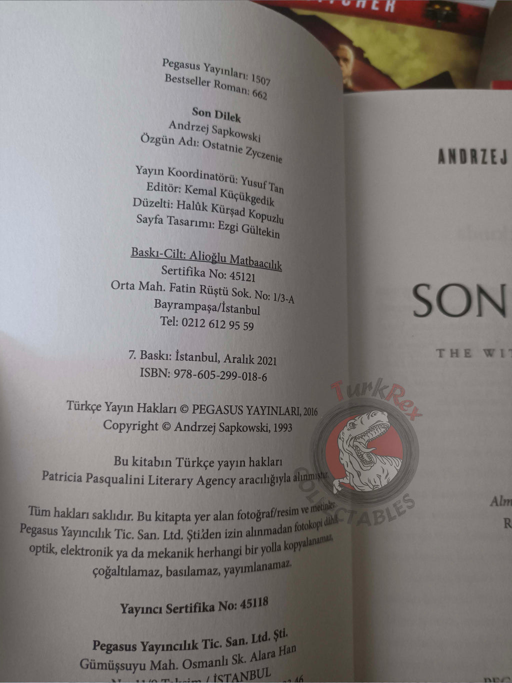 Andrzej Sapkowski  – The Witcher Series Turkish Book Turkey