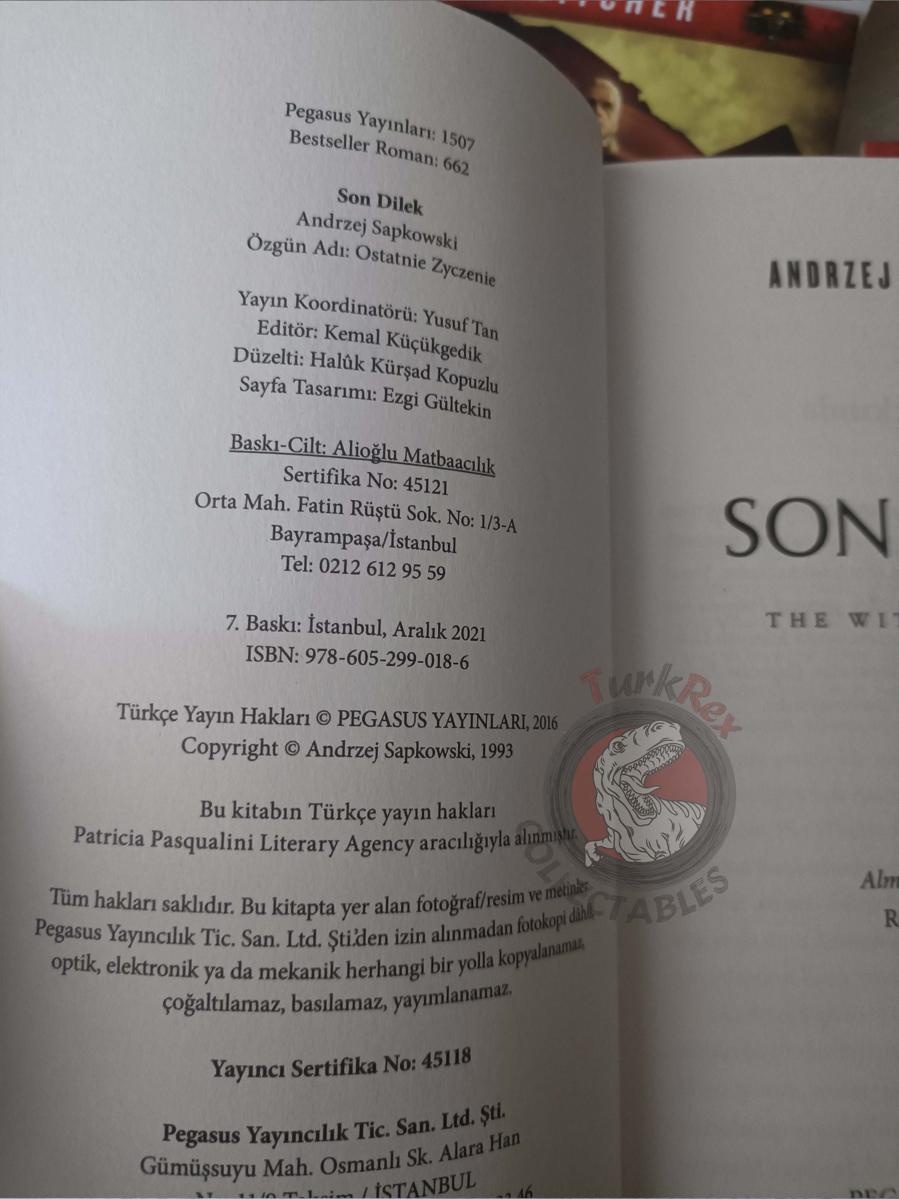 Andrzej Sapkowski  – The Witcher Series Turkish Book Turkey