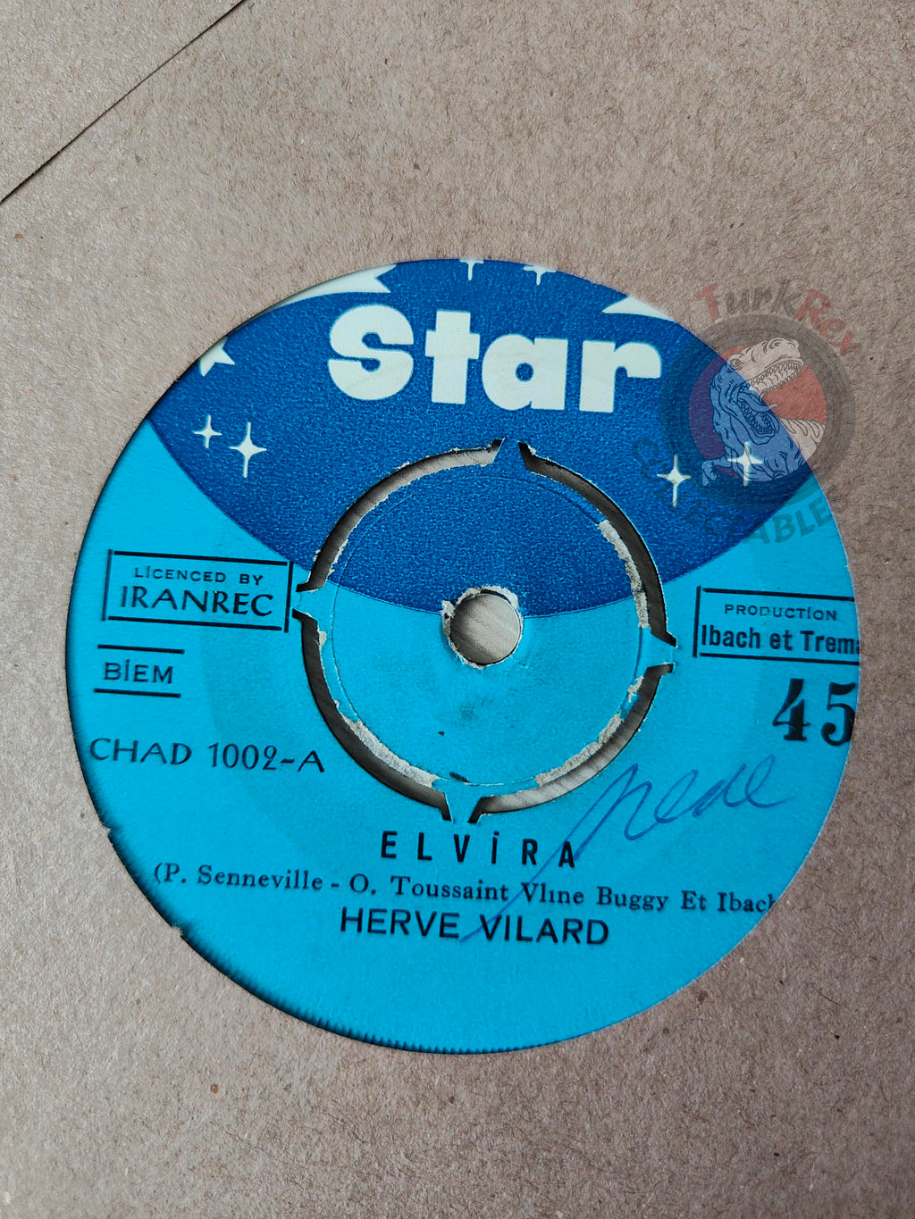 Hervé Vilard – Elvira 7" Iran Pressing Vinyl Iranian Edition