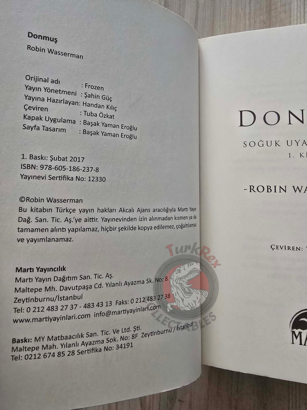 Robin Wasserman – Cold Awakening Trilogy 2017 1st Turkish Book Turkey