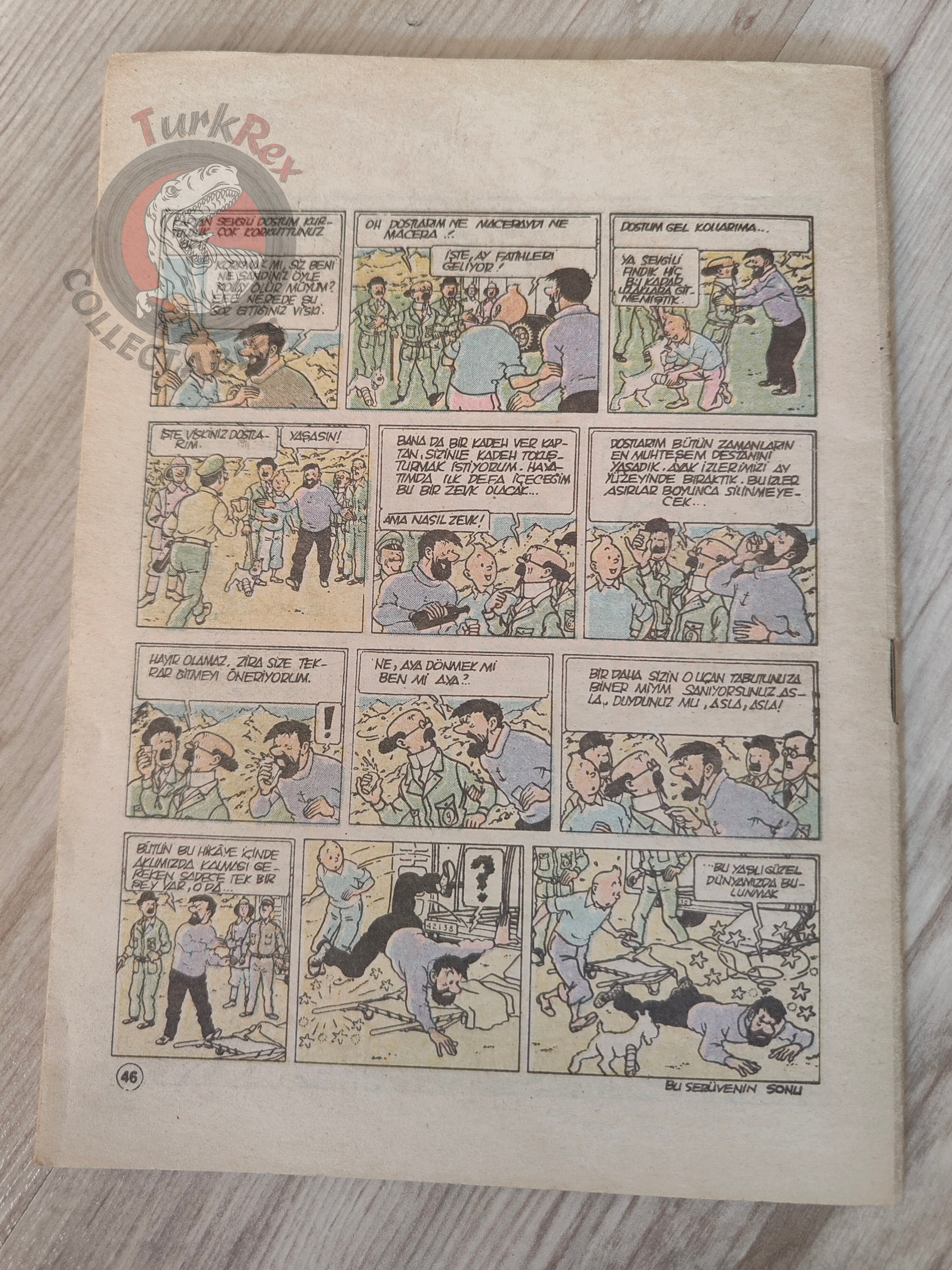 Tintin – Explorers Of The Moon 1989 Turkish Edition Comic Turkey