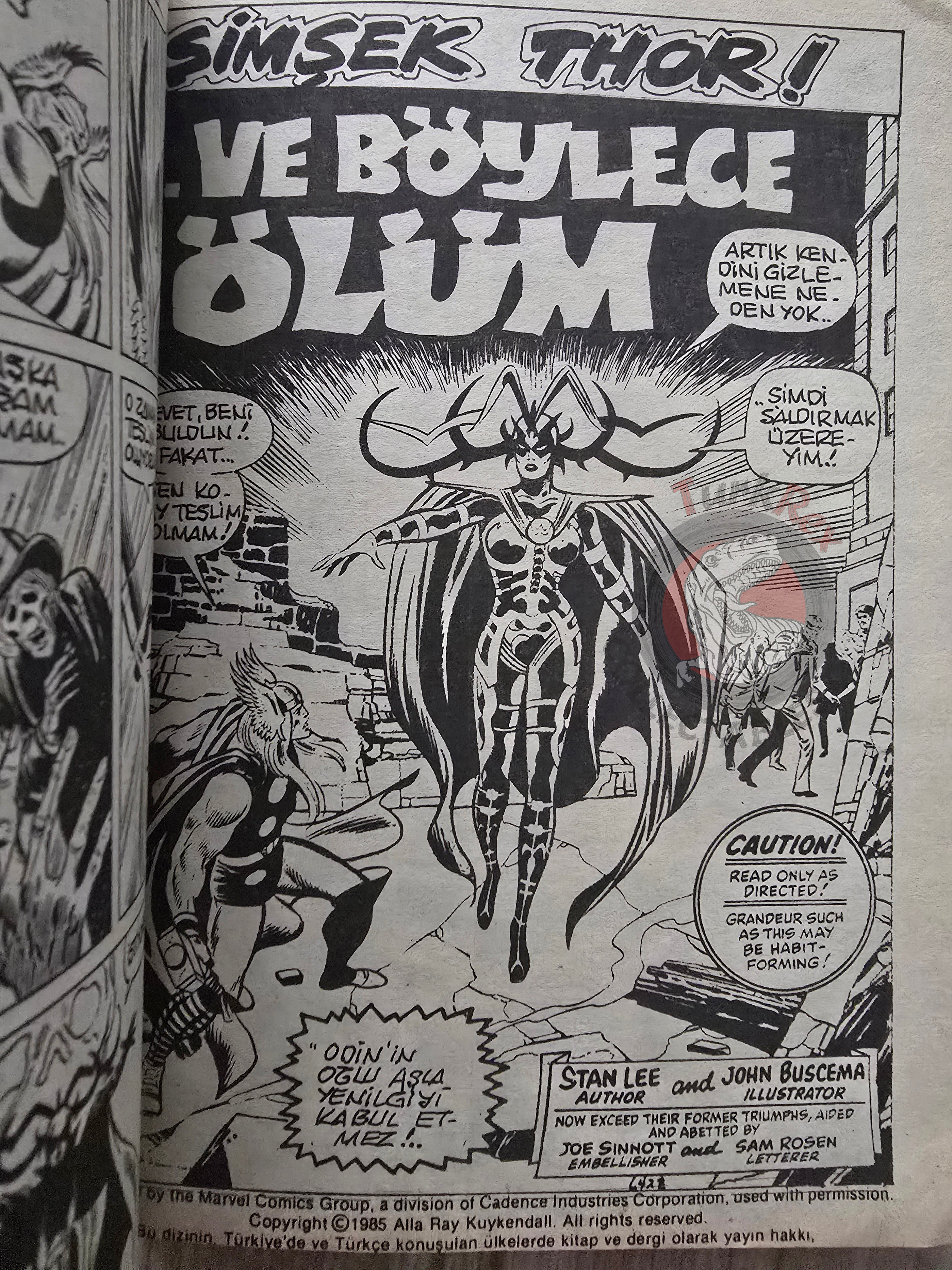 Thor Vol #2 1987 Turkish Comic Turkey The Mighty Thor #188–196 cover #180