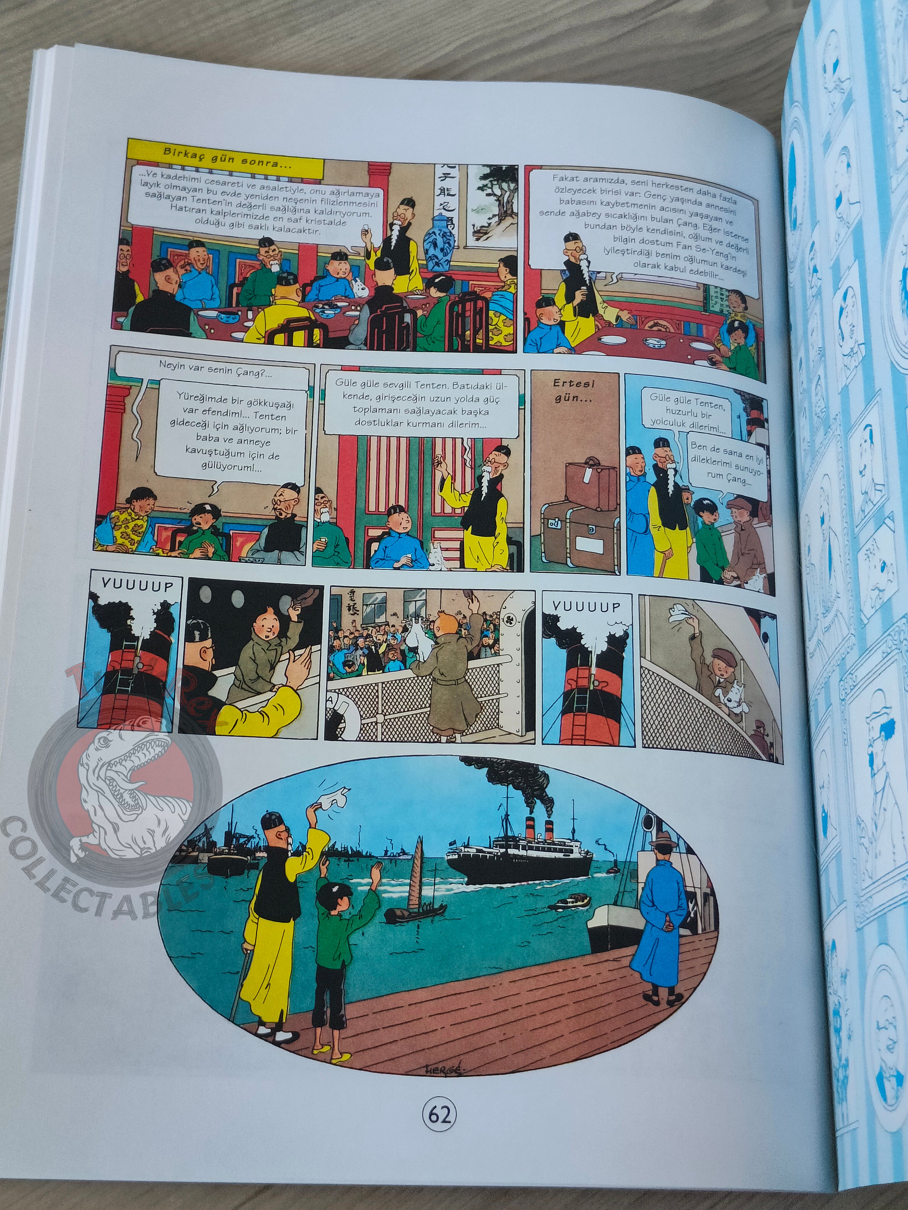 Tintin – The Blue Lotus 1997 Turkish Edition Comic Turkey 1st YKY