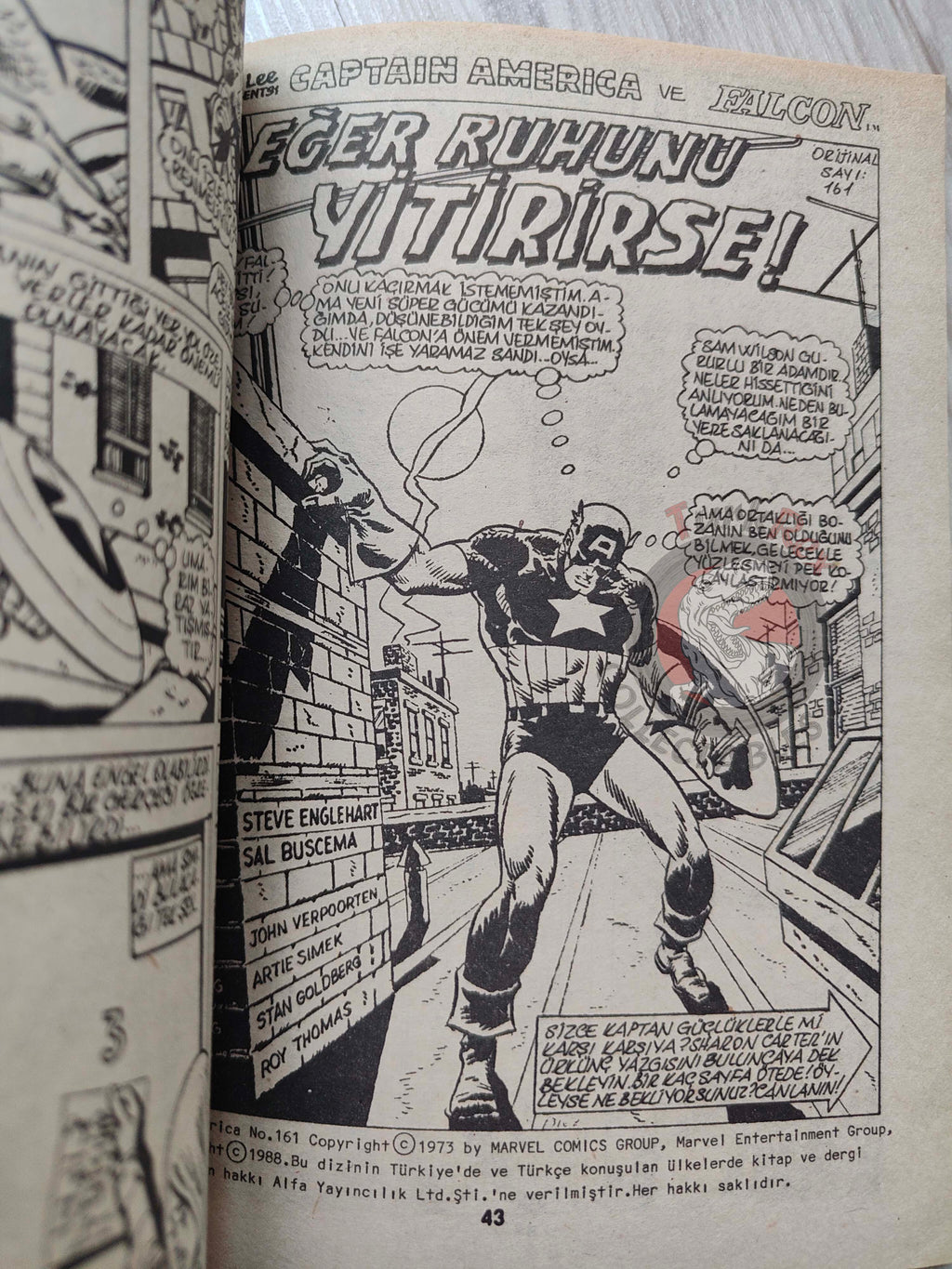 Captain America – Issue #2 1988 Turkish Comic Turkey #159 #160 #161 #162