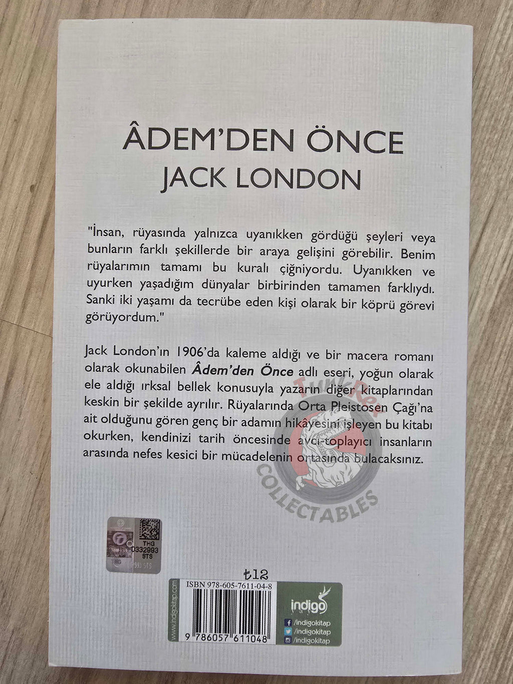 Jack London  – Before Adam Turkish Book Turkey
