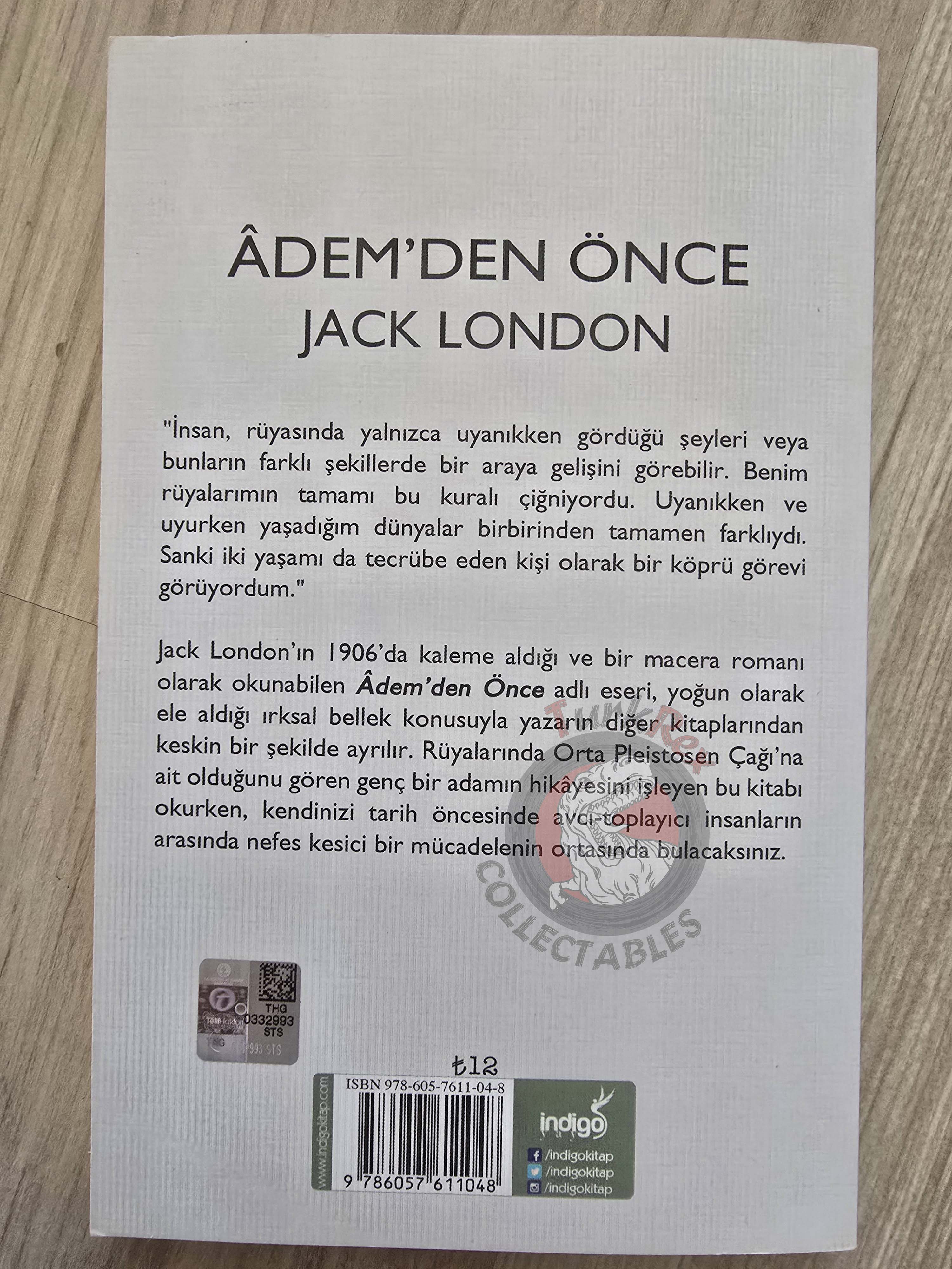 Jack London  – Before Adam Turkish Book Turkey