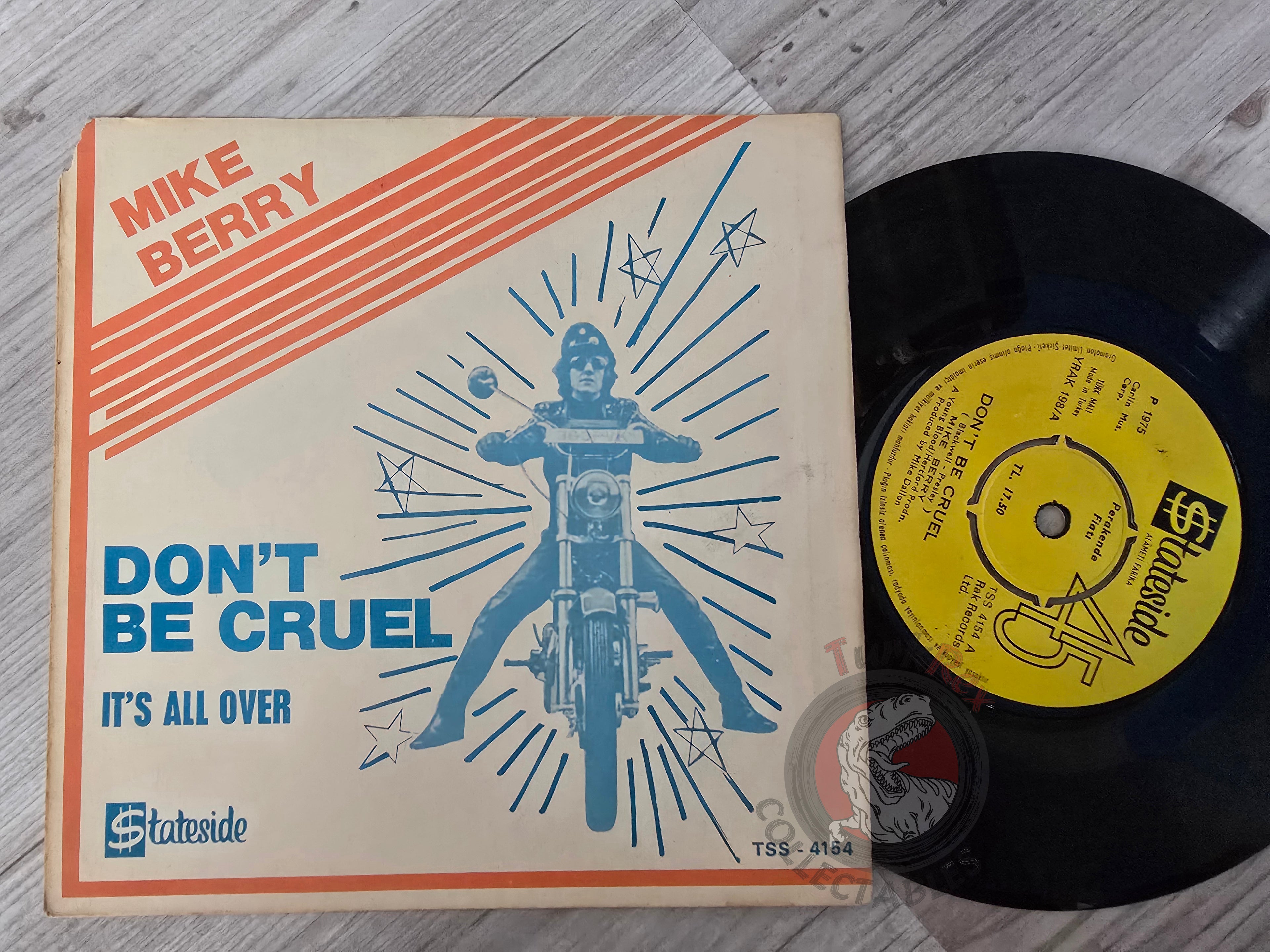 Mike Berry – Don't Be Cruel 7" Turkish Pressing Vinyl Turkey Edition