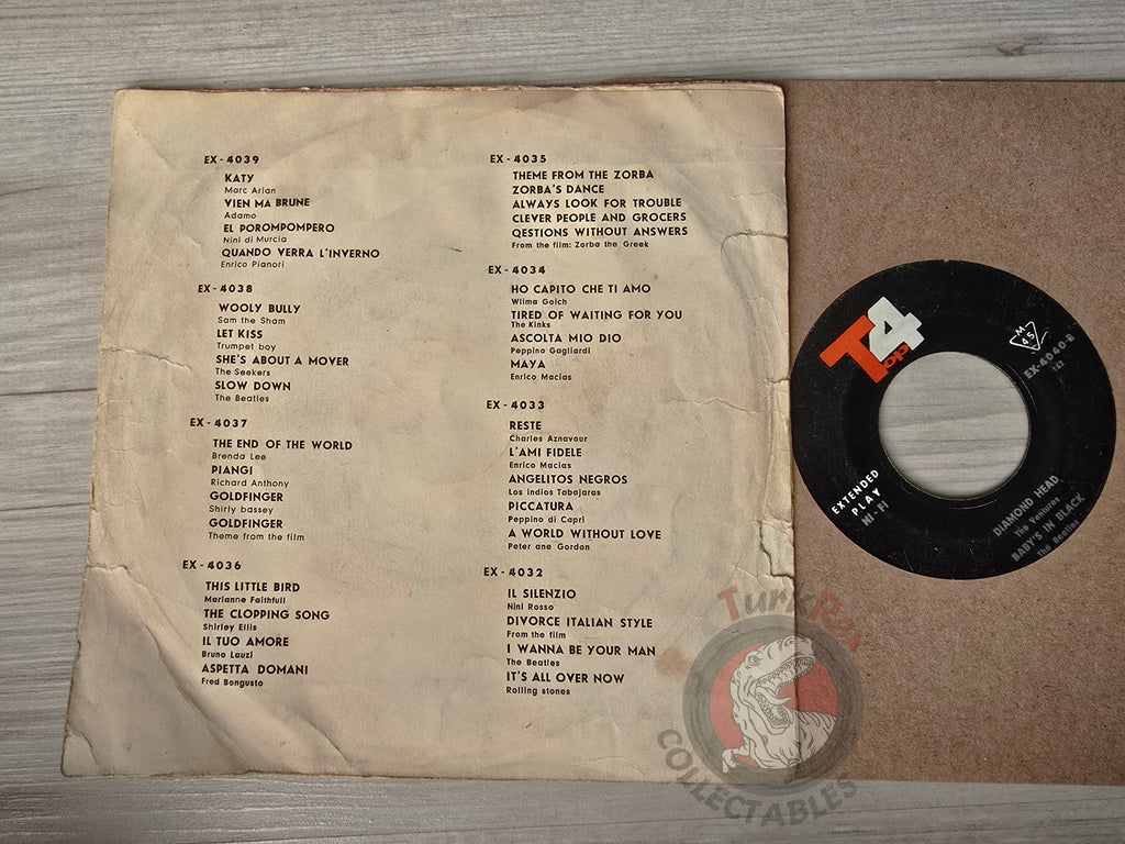 The Beatles / Henry Mancini / Nick Perito / The Ventures 7" Iran Pressing Vinyl Iranian Edition