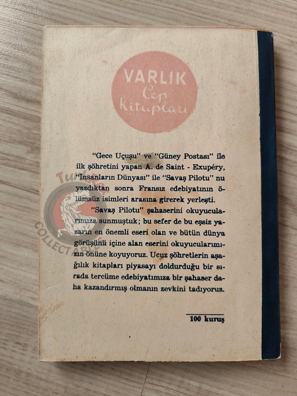 Antoine de Saint-Exupéry – Terre des Hommes 1954 Turkish Book Turkey