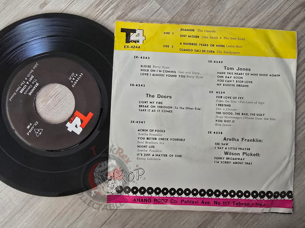 The Casuals / John Smith / Leslie Hart / The Sandpipers 7" Iran Pressing Vinyl Iranian Edition