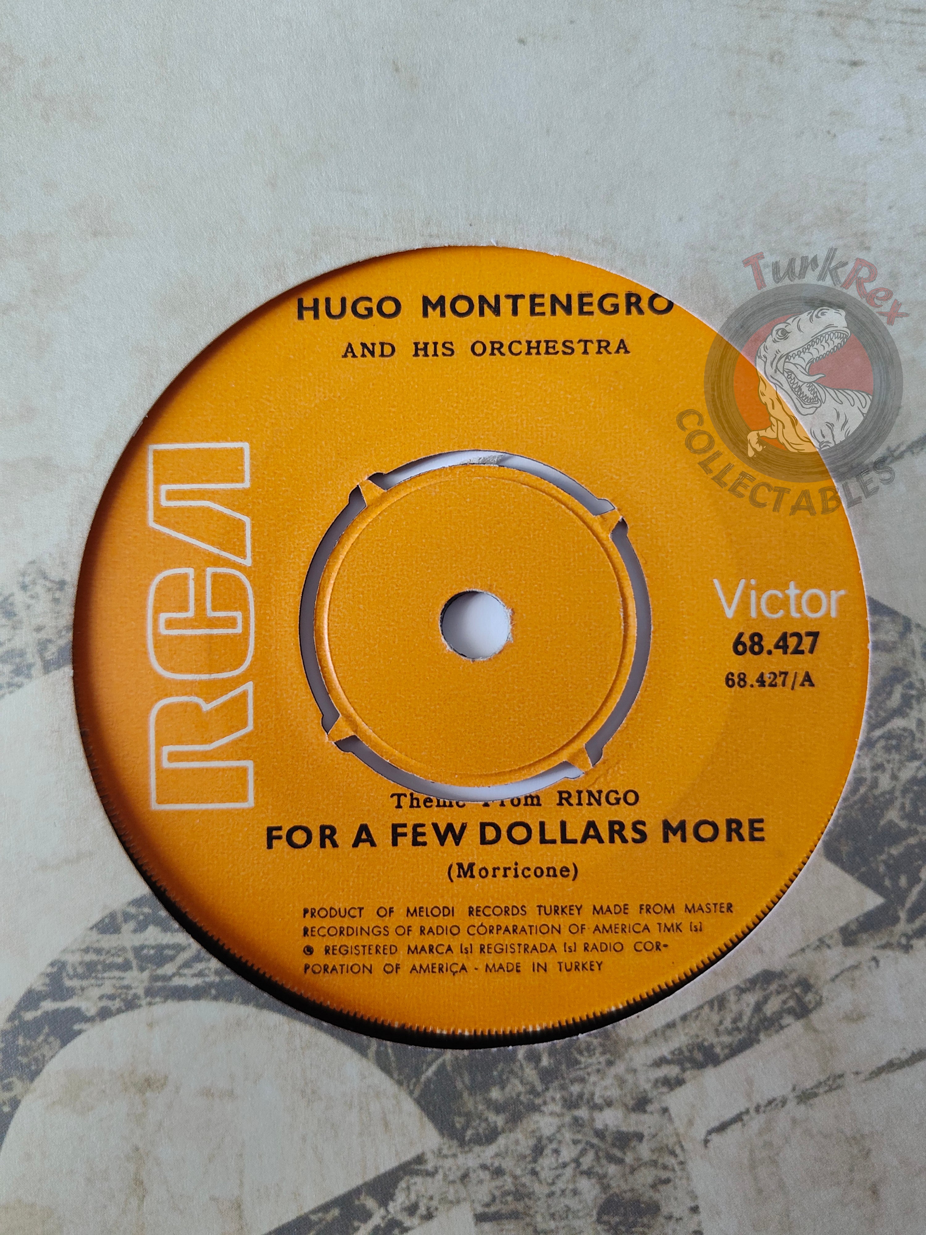 Hugo Montenegro Orchestra – For A Few Dollars More 7" Turkish Pressing Vinyl Turkey Edition 2