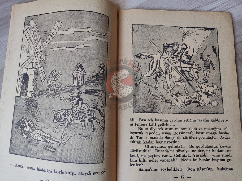 Miguel de Cervantes – Don Quixote 1966 Turkish Book Turkey Illustrated