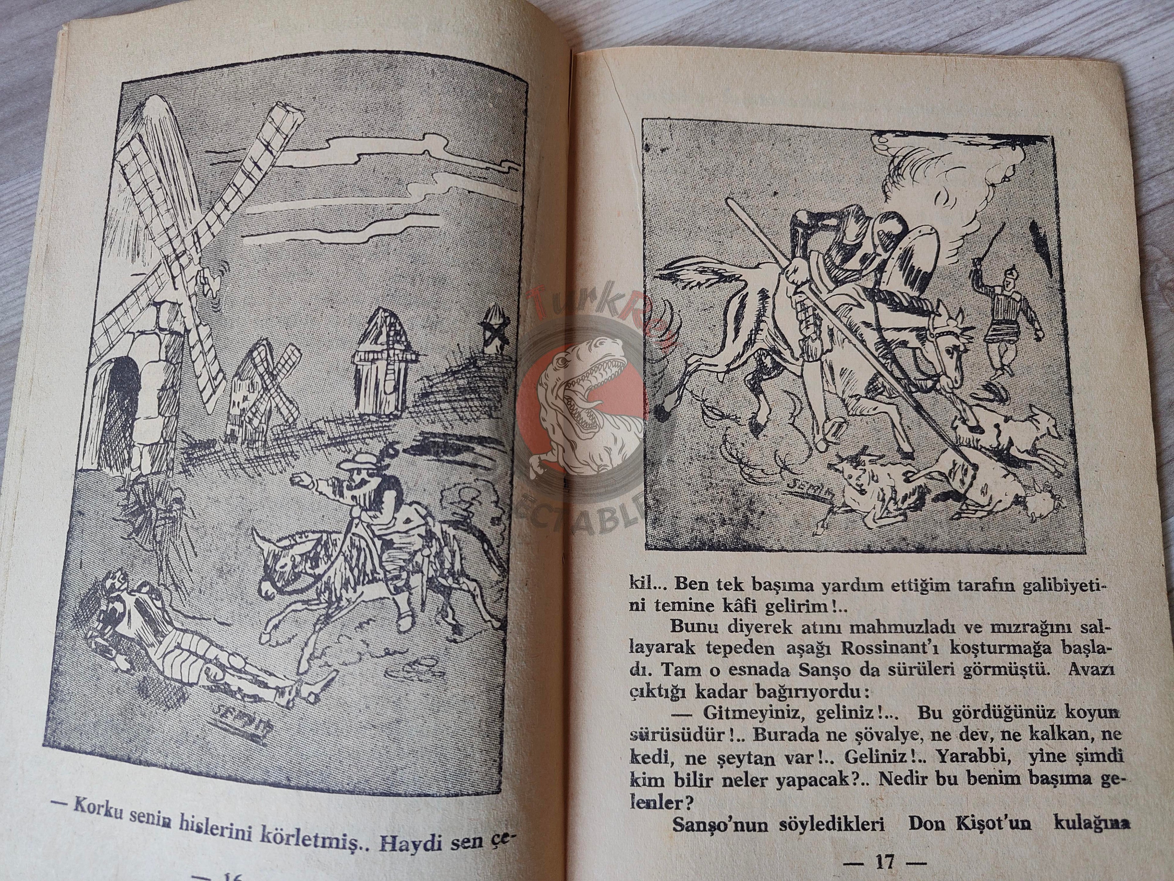 Miguel de Cervantes – Don Quixote 1966 Turkish Book Turkey Illustrated