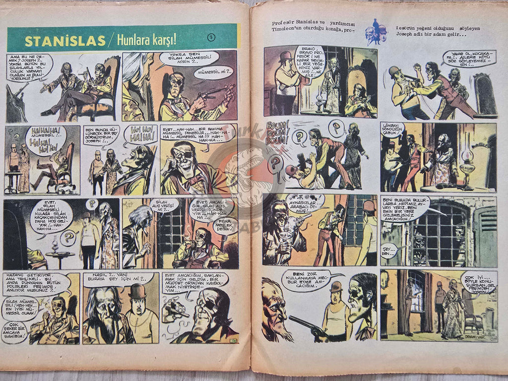Milliyet Çocuk #72 1974 Turkish Comic Mag Turkey Lucky Luke Michel Vaillant Time is Money Don Quixote