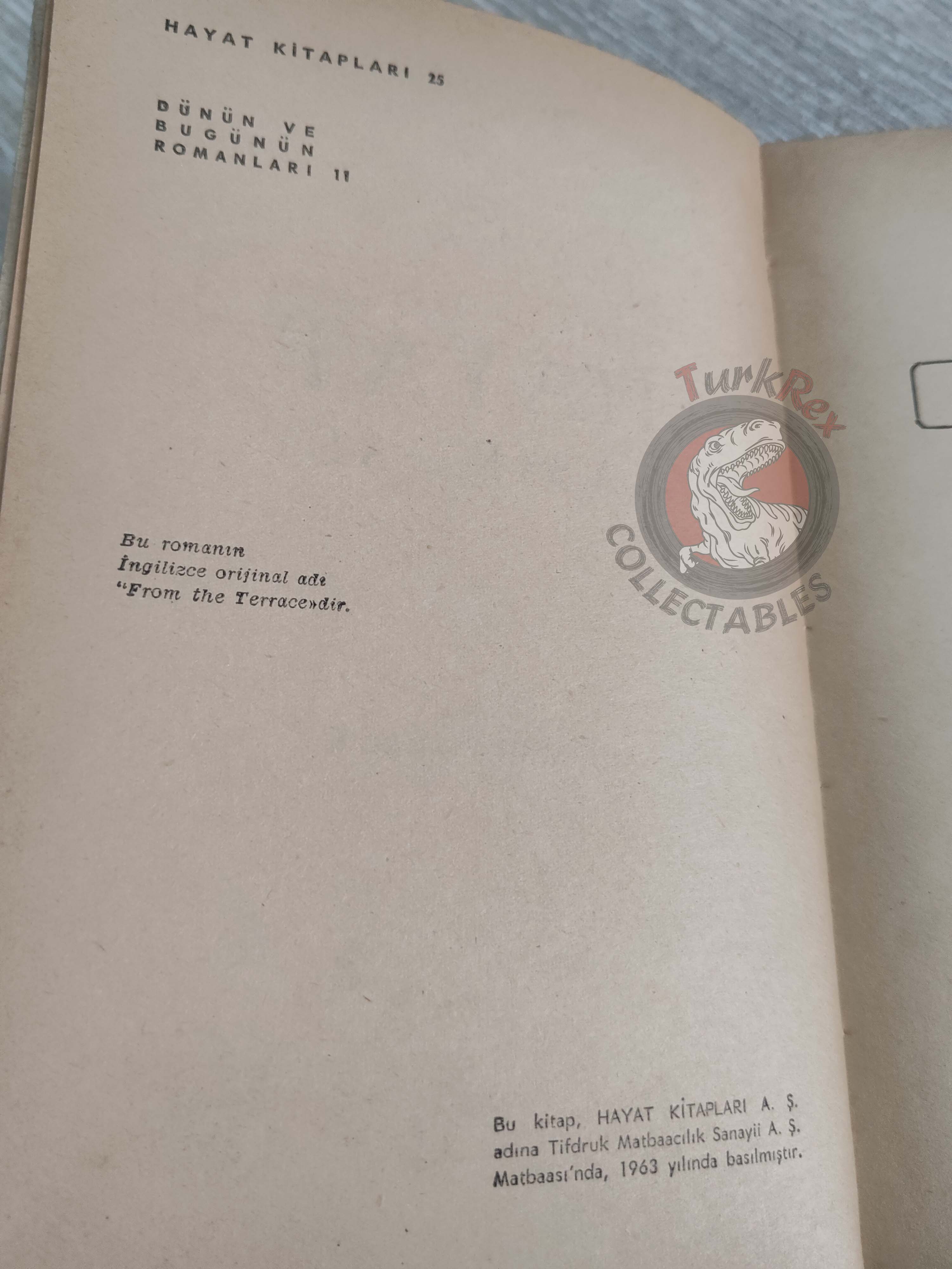 John O’Hara – From the Terrace 1963 1st Turkish Book Turkey