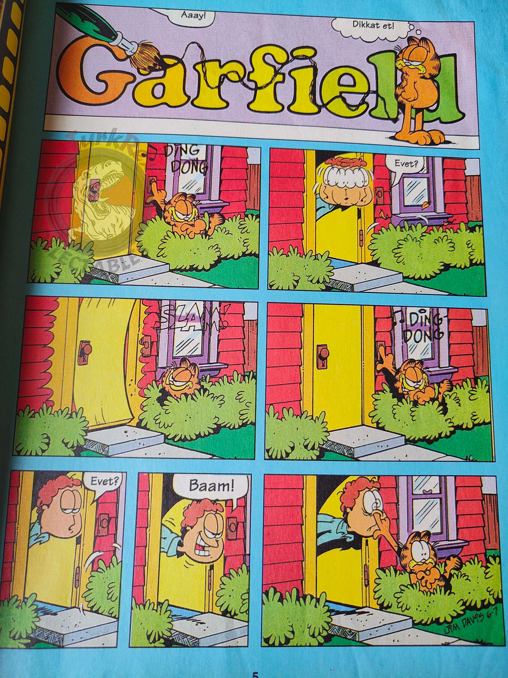 Garfield #1 1996 Turkish Magazine Comic Turkey