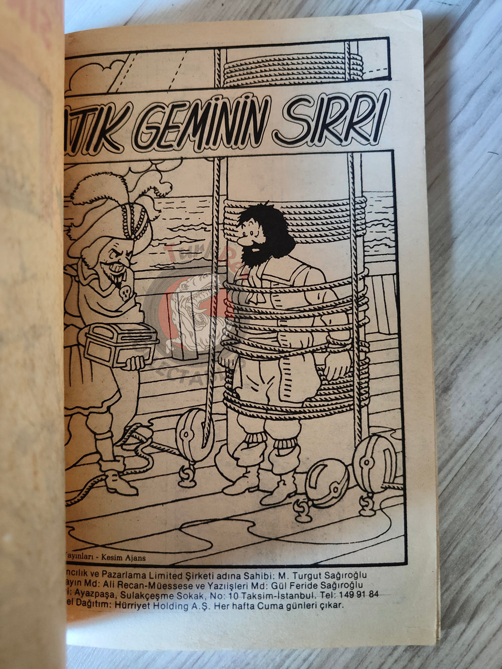 Tintin – The Secret of the Unicorn mid 1980s Turkish Edition Comic Turkey 1