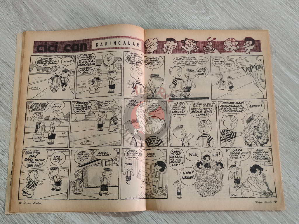 Doğan Kardeş 1968 Magazine #97 Turkish Comic Turkey Zero X, Tarzan, Dennis the Menace