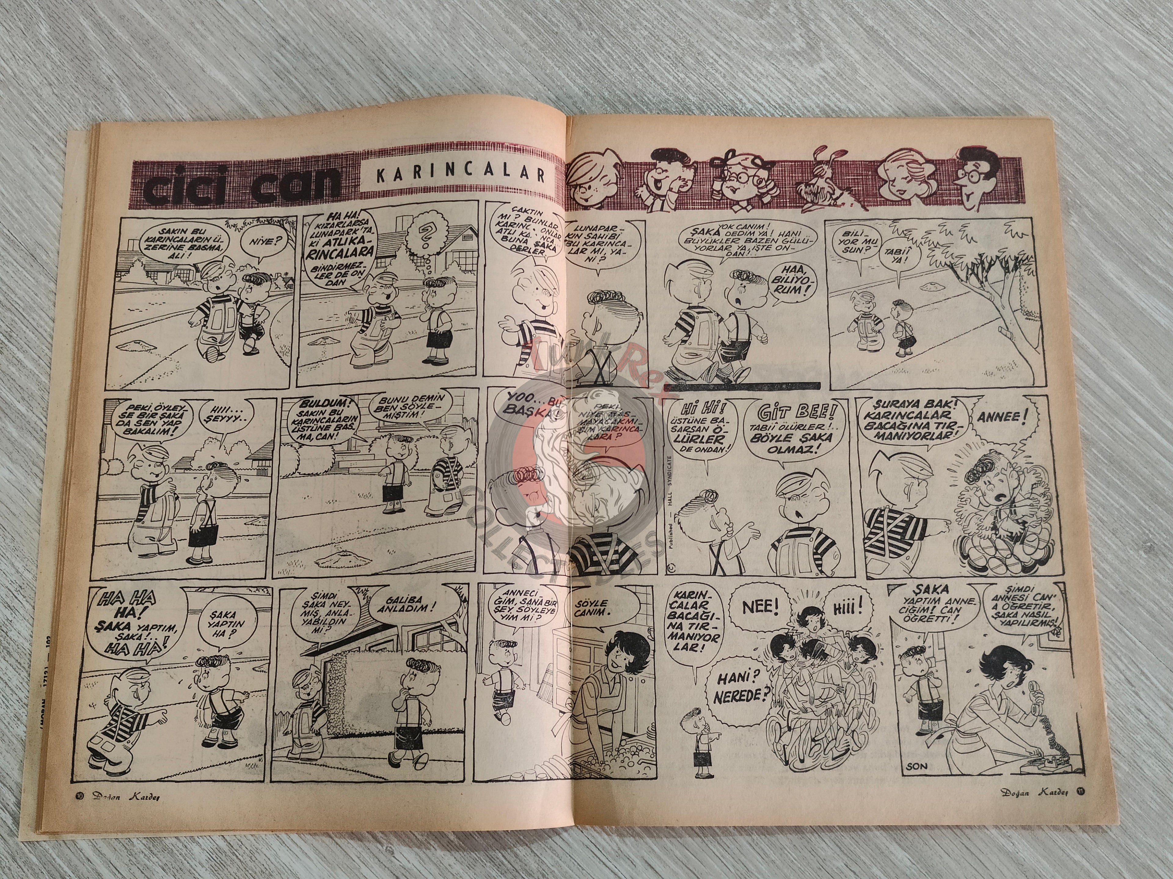 Doğan Kardeş 1968 Magazine #97 Turkish Comic Turkey Zero X, Tarzan, Dennis the Menace