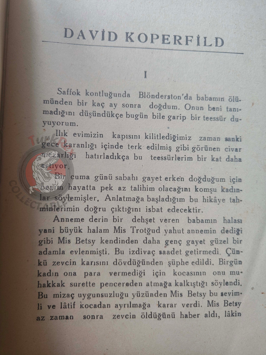 Charles Dickens –  David Copperfield 1948 1st Illustrated Turkish Book Turkey