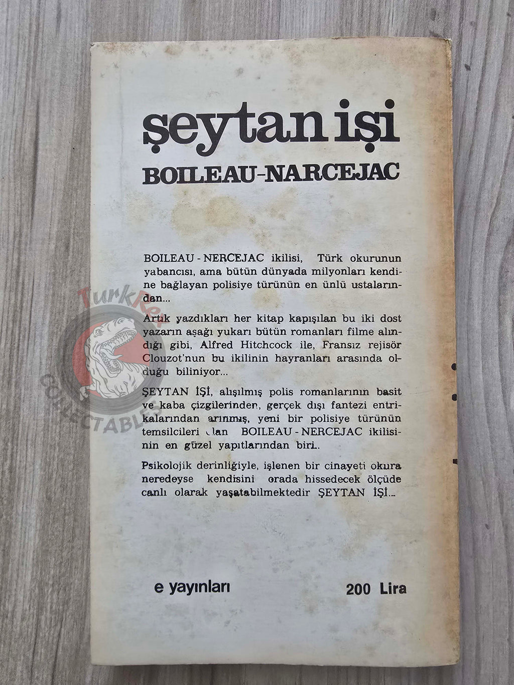 Boileau-Narcejac – Les Diaboliques 1983 Turkish Book Turkey