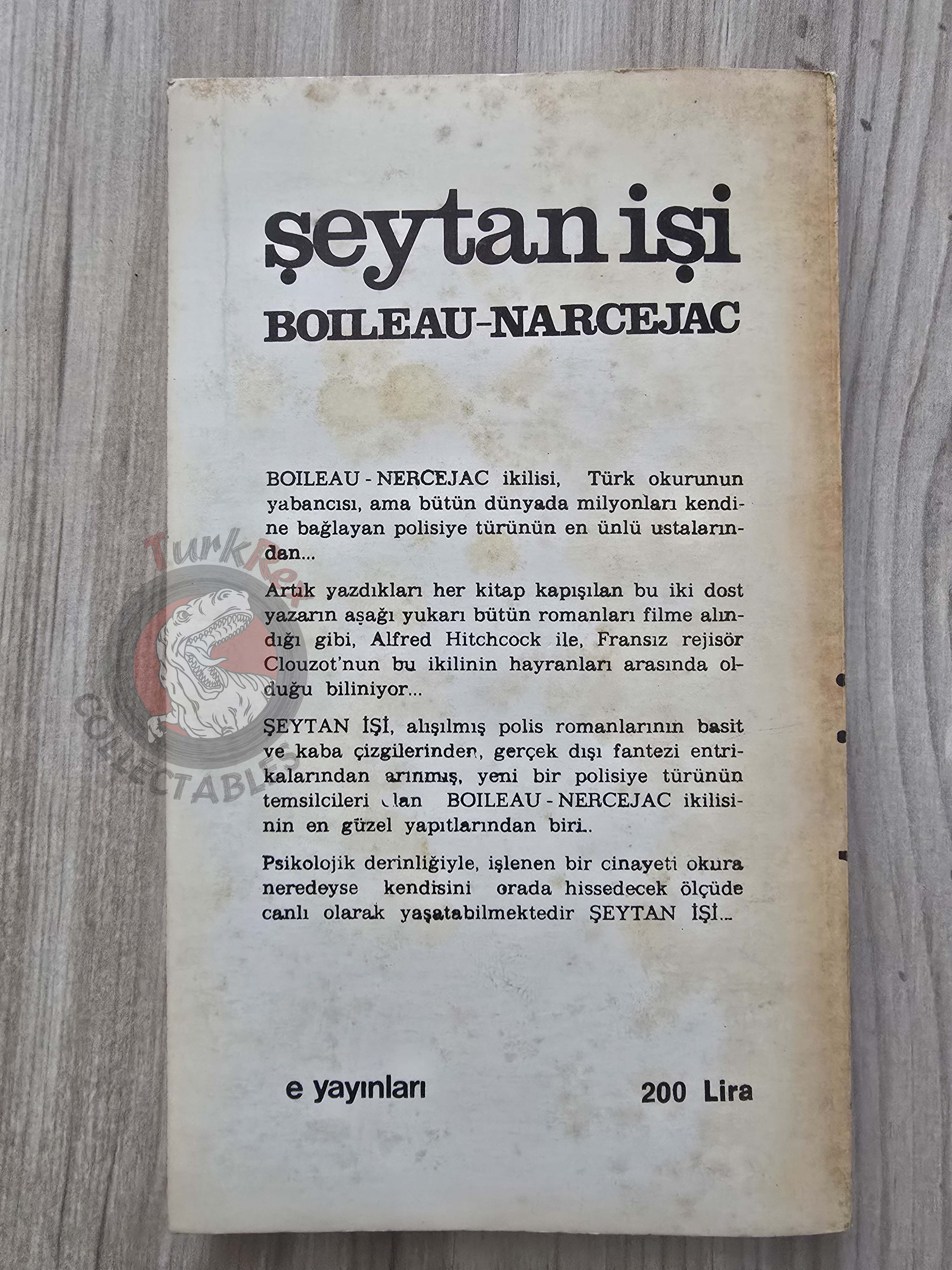 Boileau-Narcejac – Les Diaboliques 1983 Turkish Book Turkey