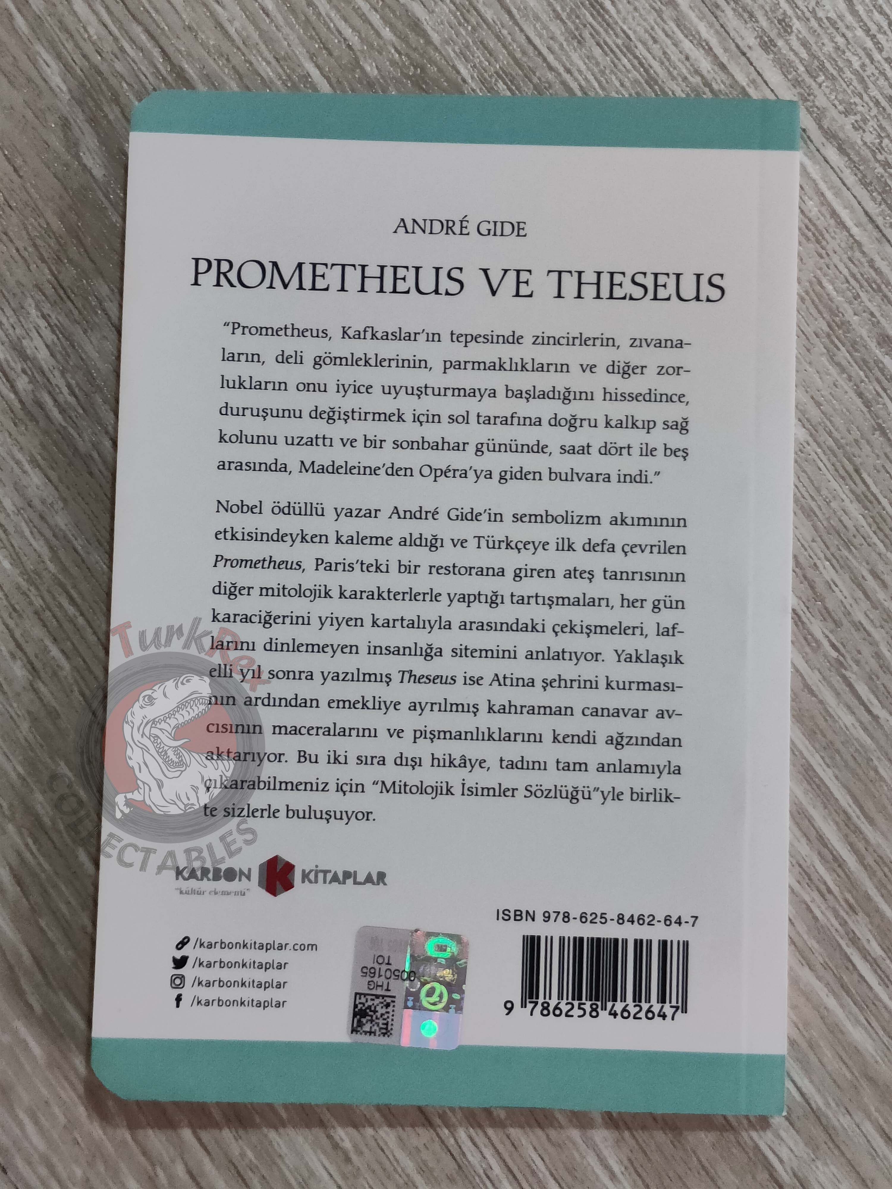 André Gide – Prometheus and Theseus 2022 Turkish Book Turkey