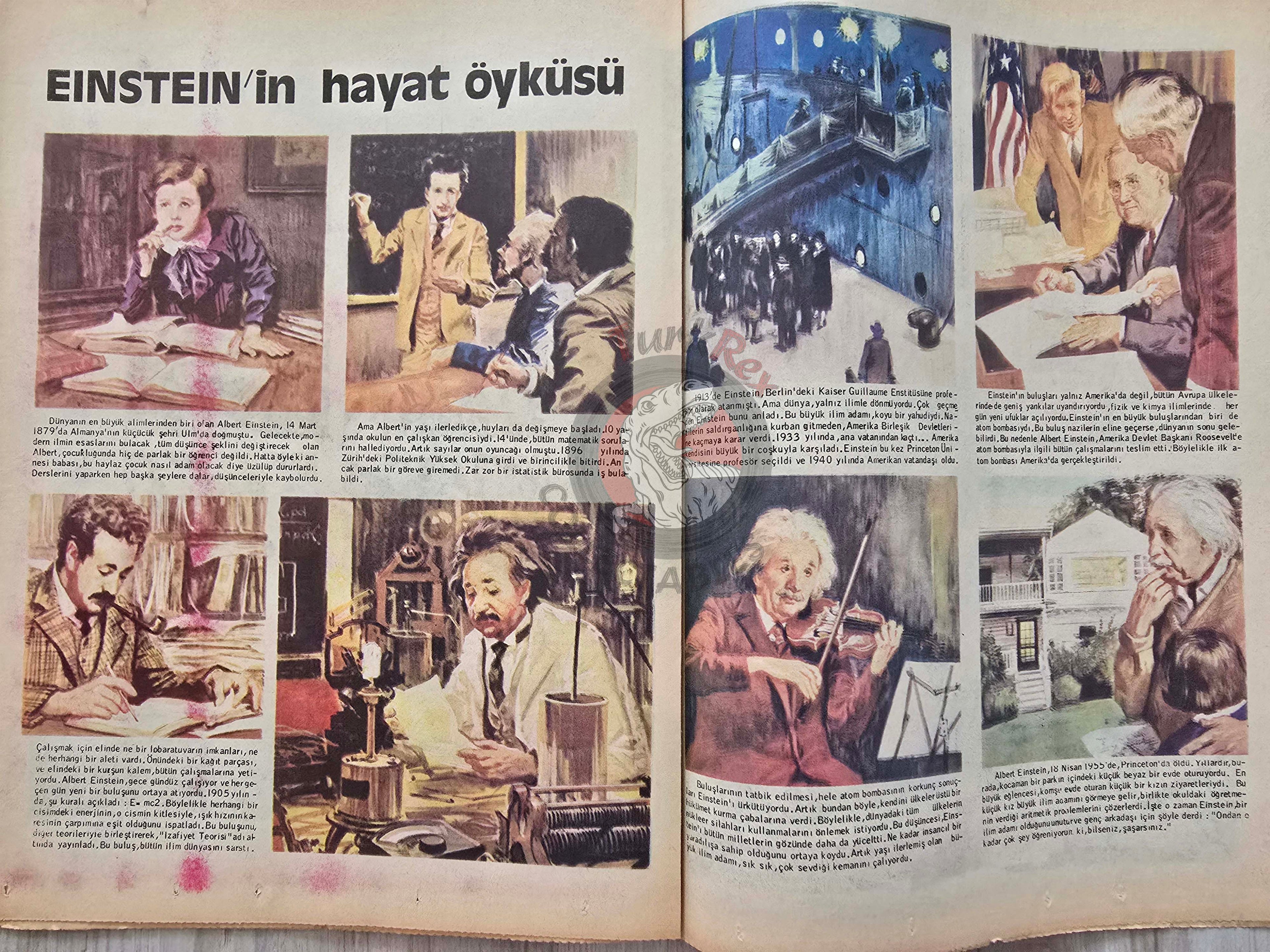 Milliyet Çocuk #15 1973 Turkish Comic Mag Turkey Tintin Jim Lacy Il Colonnello Caster’Bum Einstein