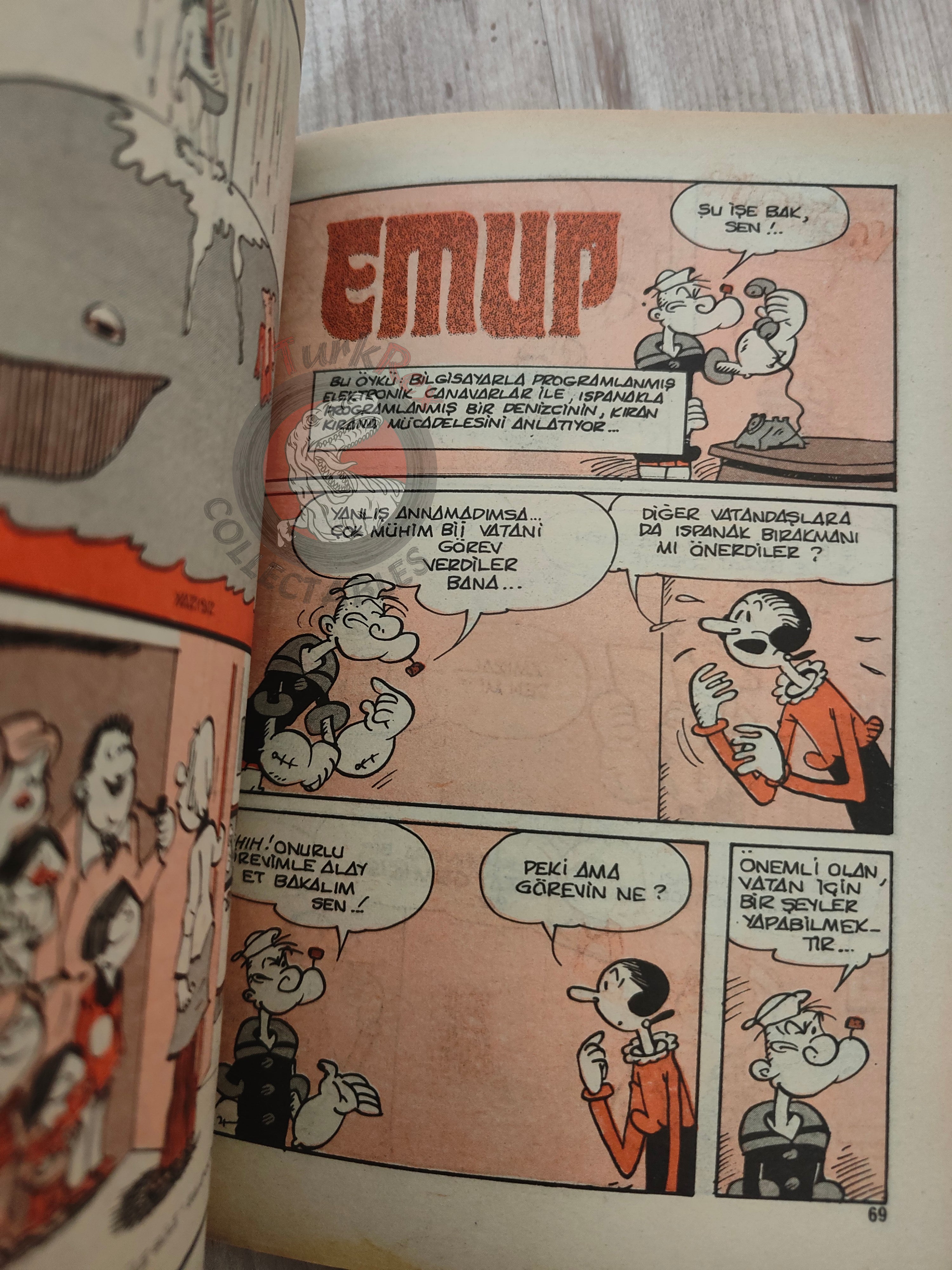 Popeye the Sailor Man #2 late 1980s Turkish Comic Turkey Agepresse