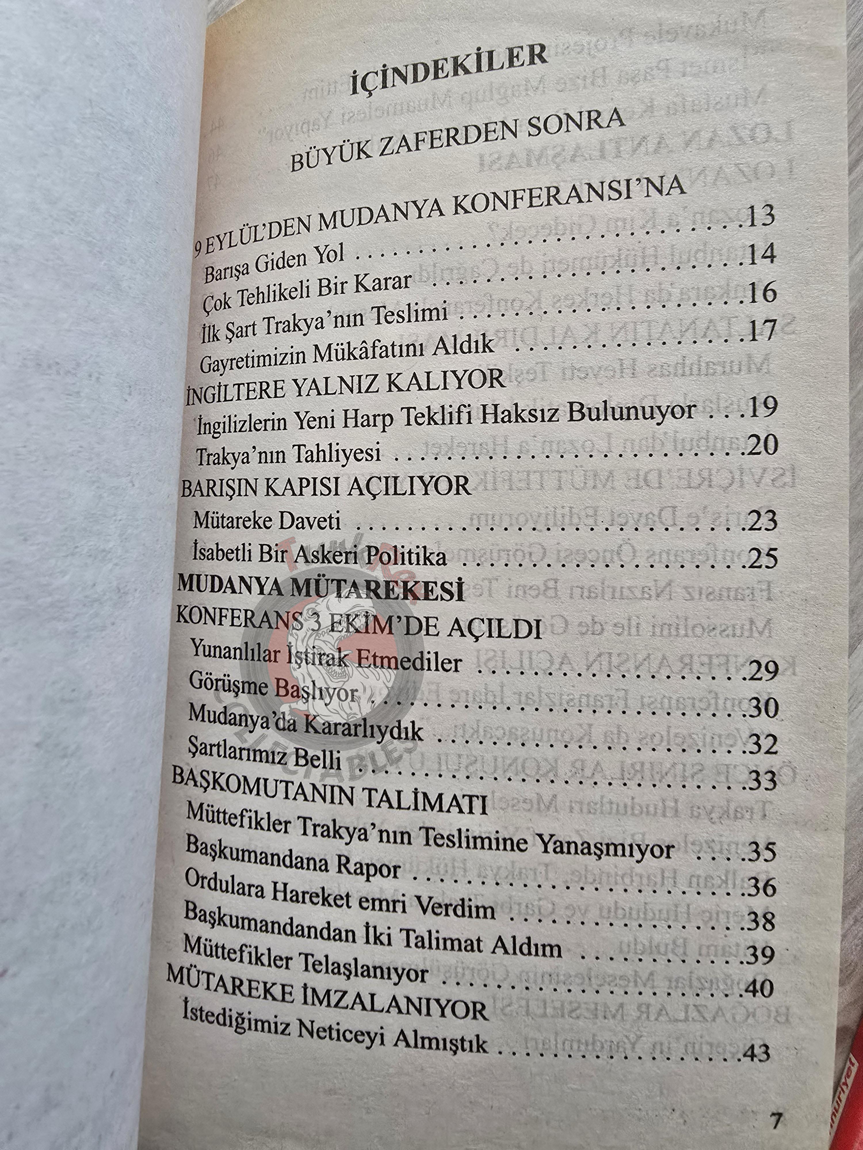 Memoirs of İsmet İnönü: The Treaty of Lausanne 1998 Turkish Book Turkey