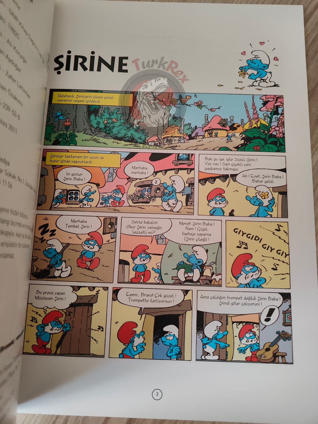 The Smurfs #3 The Smurfette 2011 Turkish Comic Turkey Schtroumpf