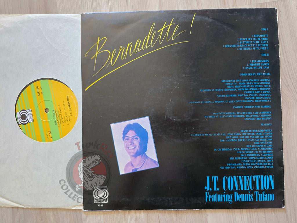 J.T. Connection Featuring Dennis Tufano – Bernadette Turkish Pressing Vinyl Turkey Edition