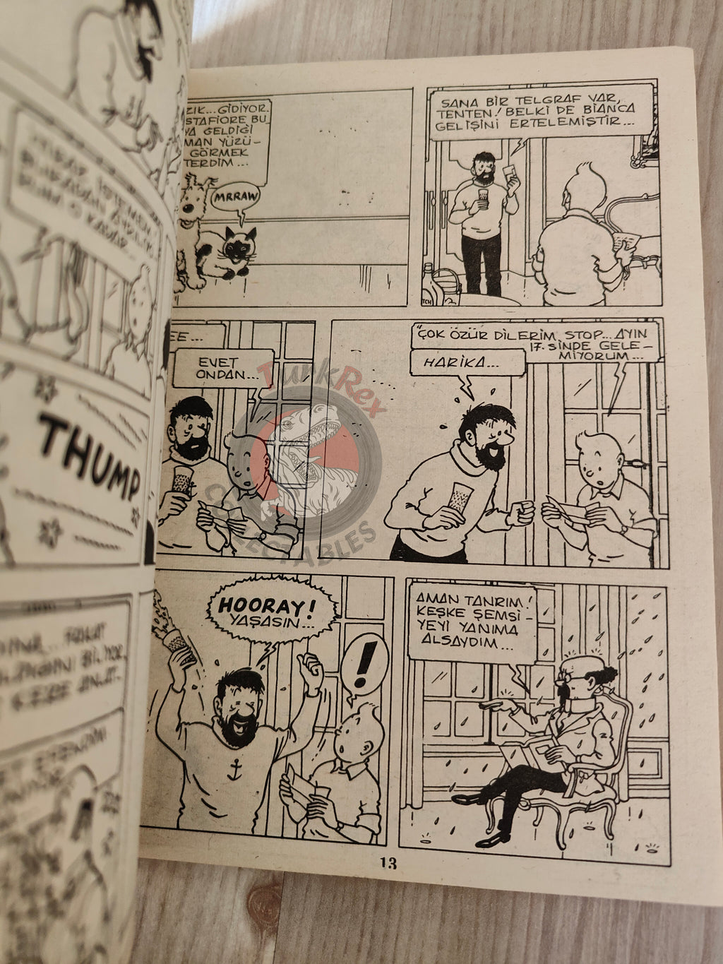 Tintin – The Castafiore Emerald 1980s Turkish Edition Comic Turkey