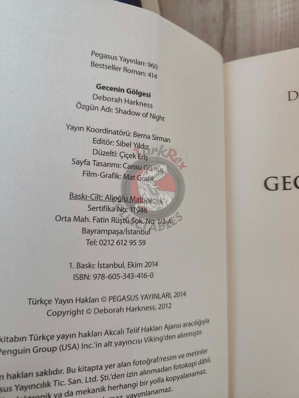 Deborah Harkness – All Souls Trilogy 2014 Turkish Book Turkey