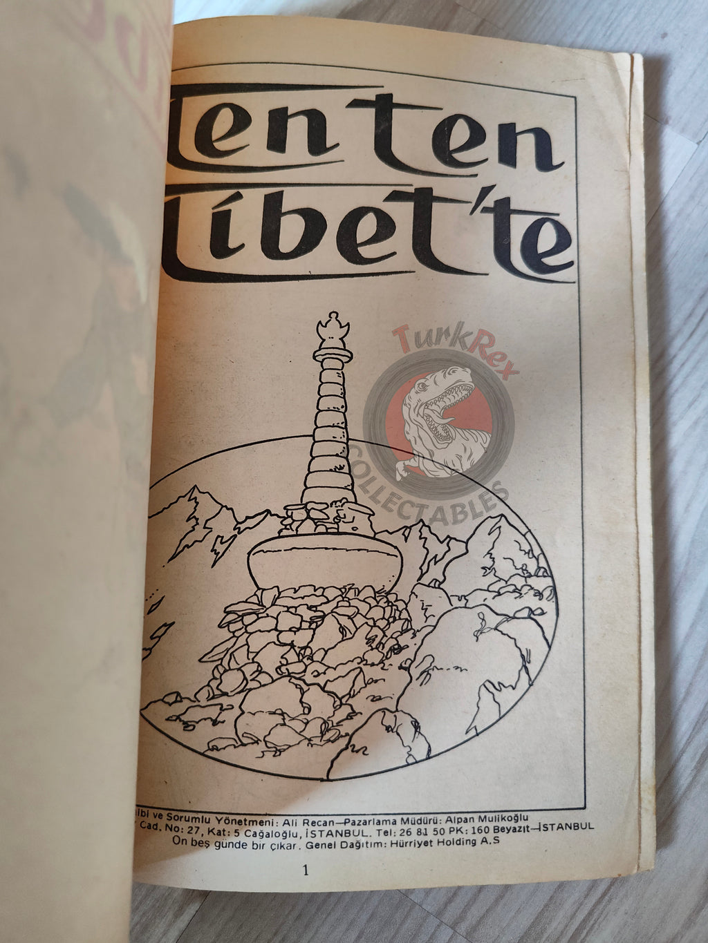 Tintin – Tintin in Tibet early 1980s Turkish Edition Comic Turkey