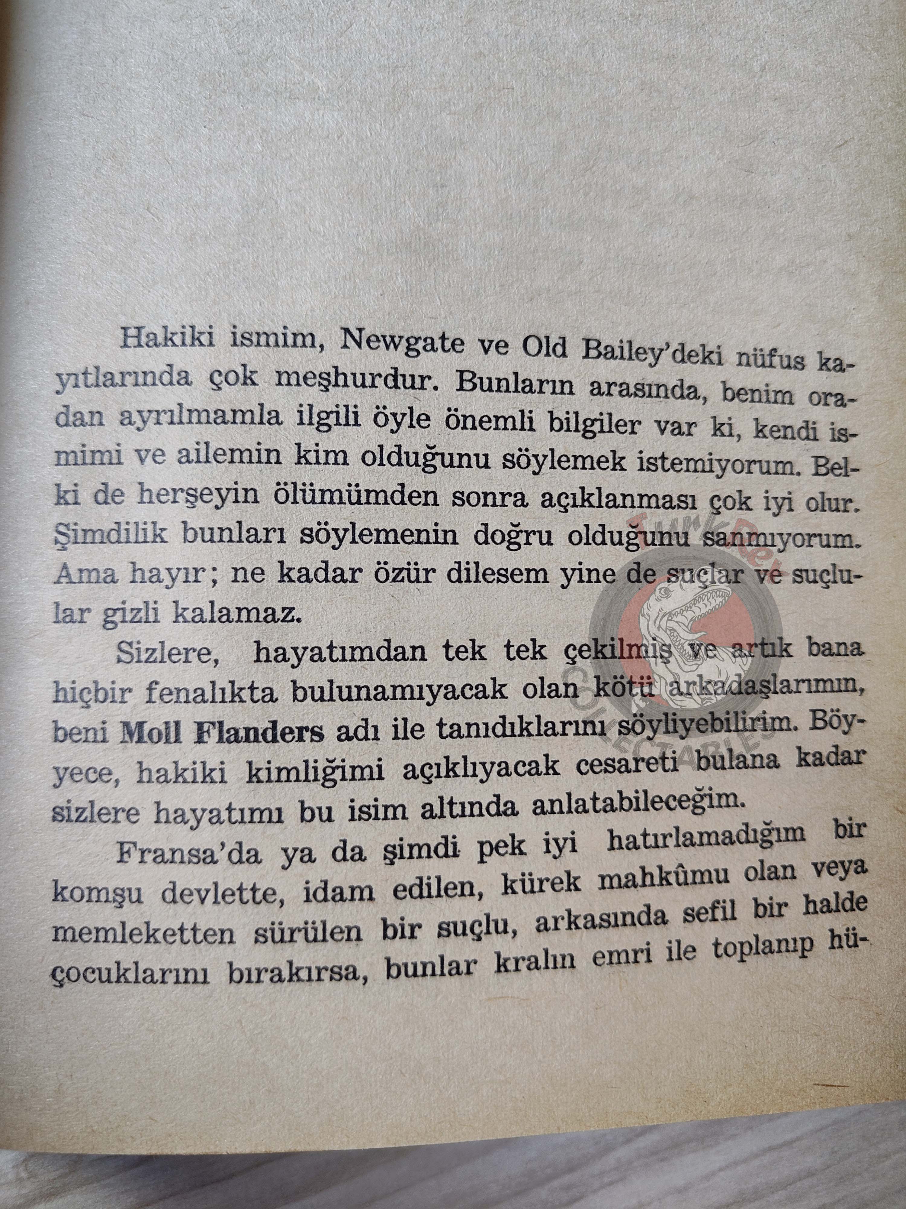 Daniel Defoe – Moll Flanders 1966 1st HC/DJ Turkish Book Turkey
