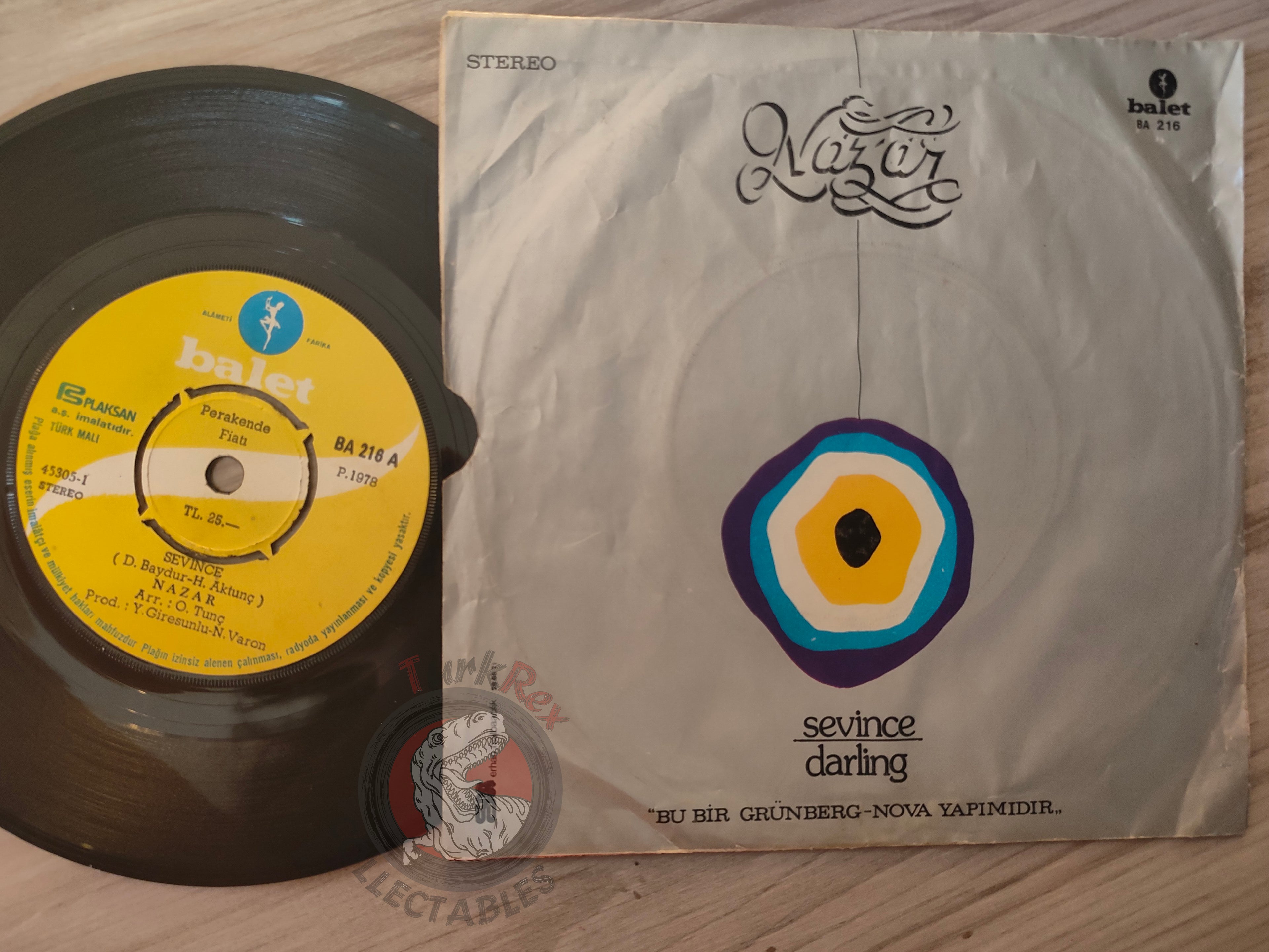 Nazar &  Nilüfer – Sevince 7" Turkish Pressing Vinyl Turkey Edition Eurovision