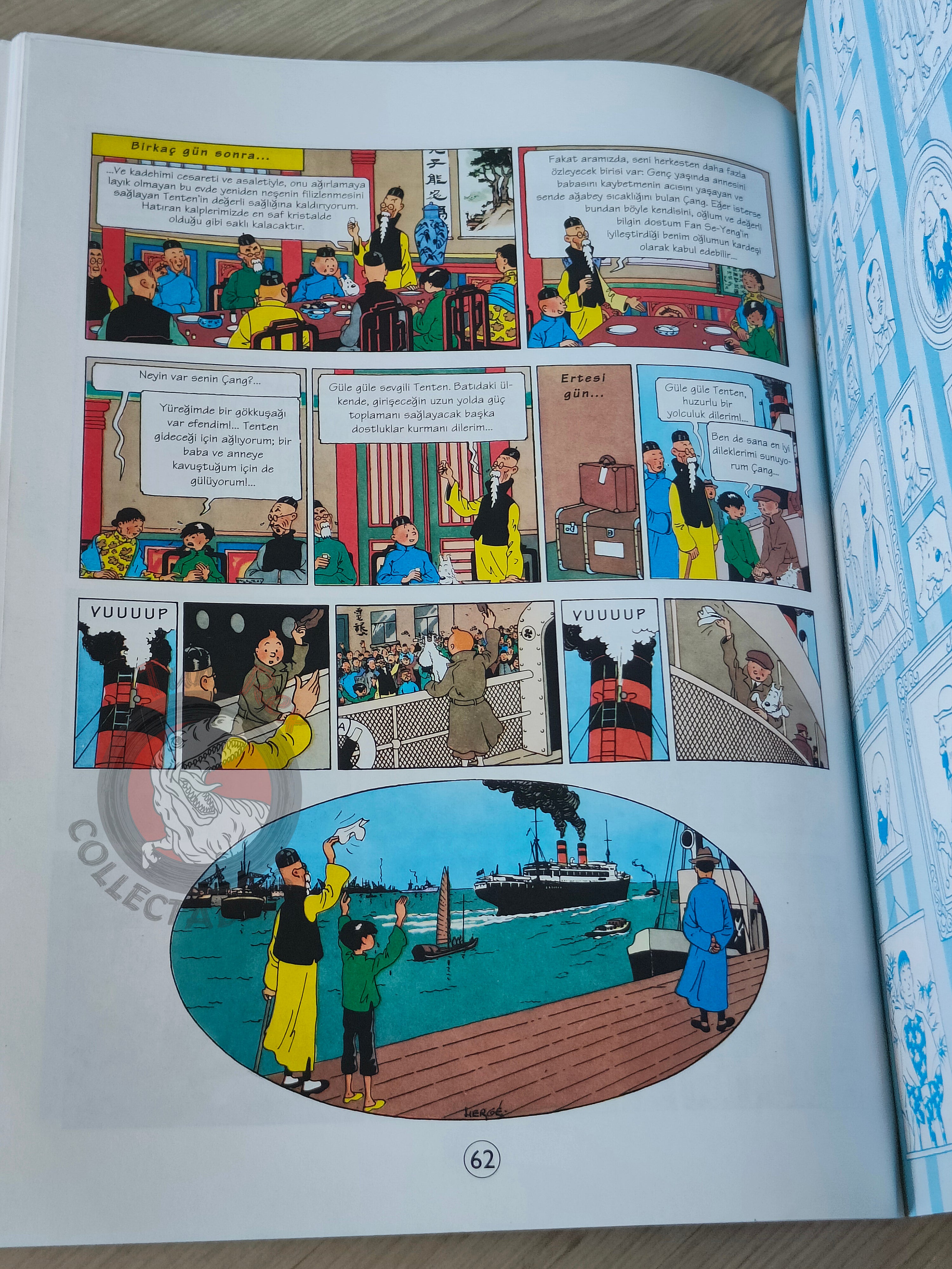 Tintin – The Blue Lotus 1997 Turkish Edition Comic Turkey 1st YKY B