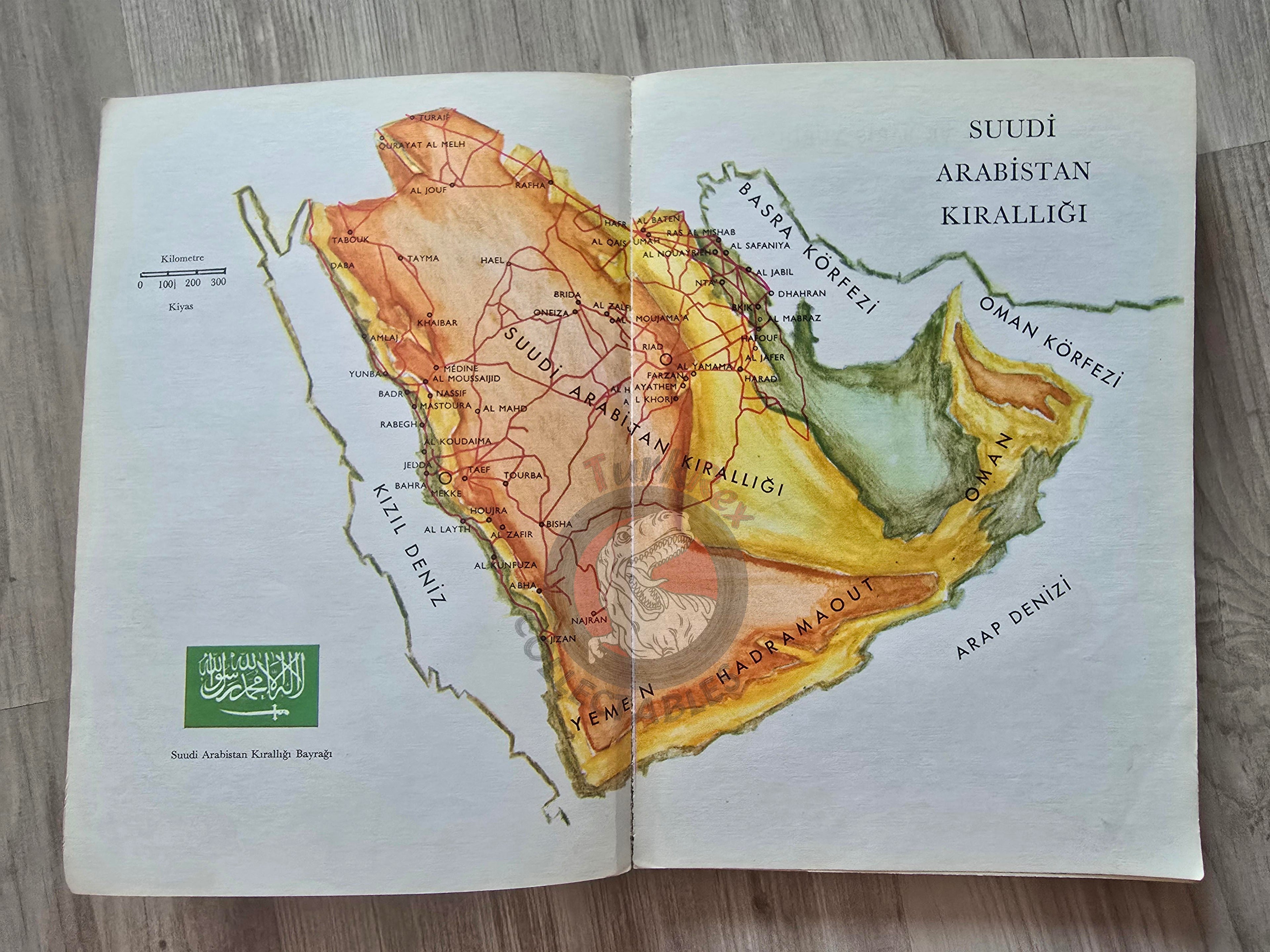 Saudi Arabia Kingdom 1970s Turkish Book Turkey with Maps King Faisal Bin Abdulaziz Al Saud