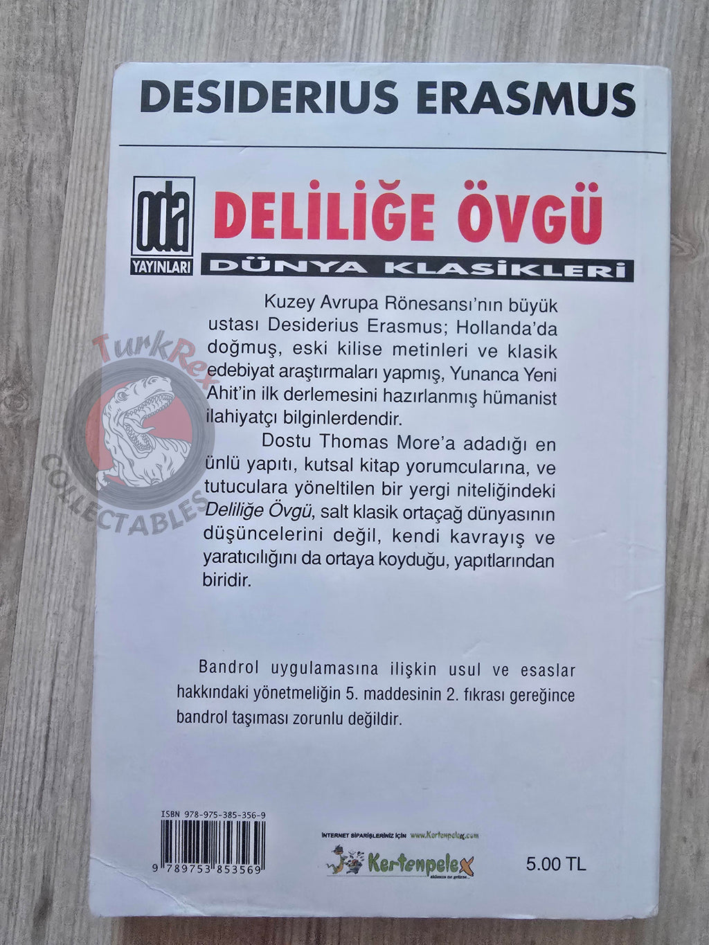 Desiderius Erasmus – Praise of Folly 2007 Turkish Book Turkey