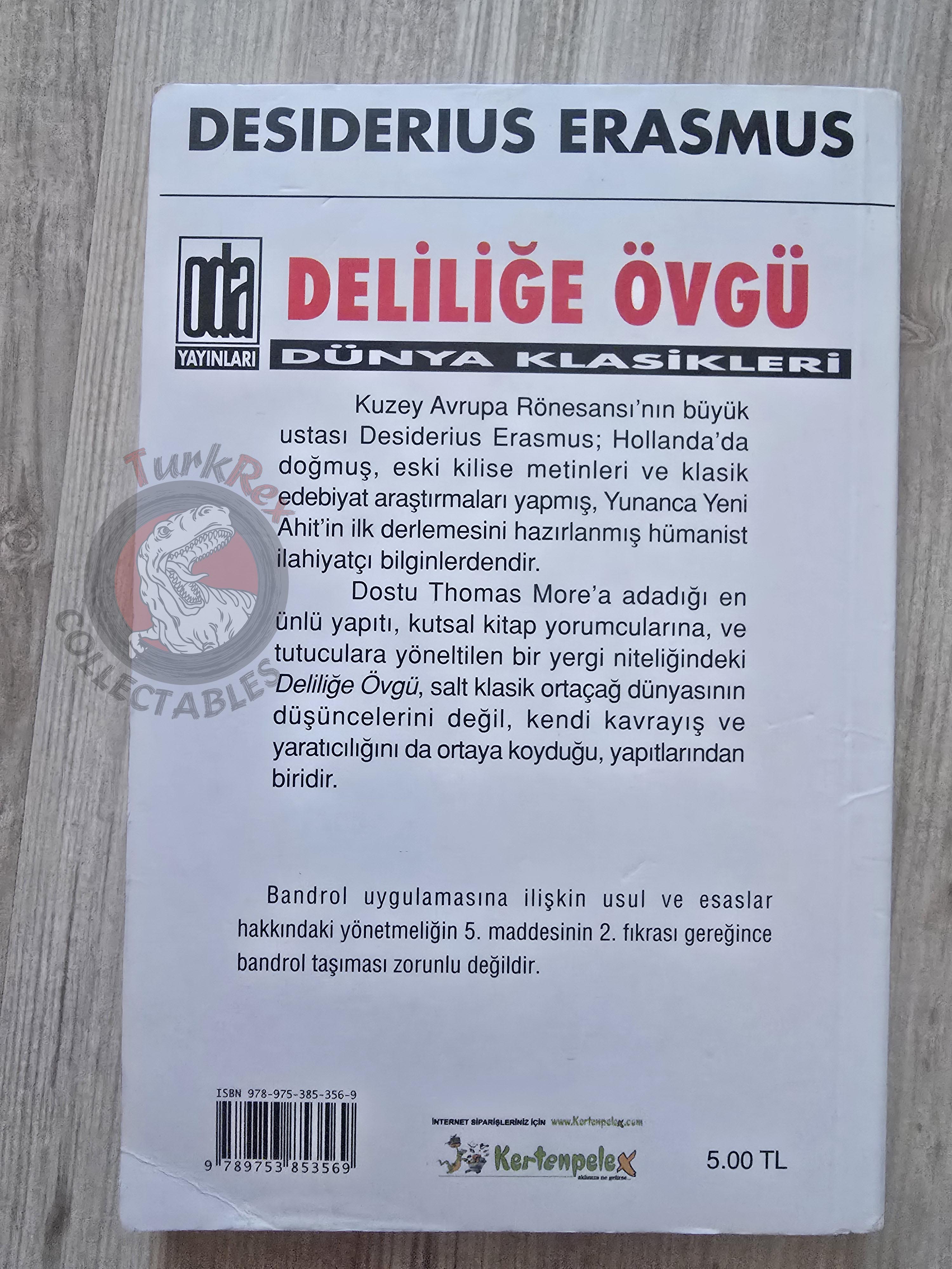 Desiderius Erasmus – Praise of Folly 2007 Turkish Book Turkey