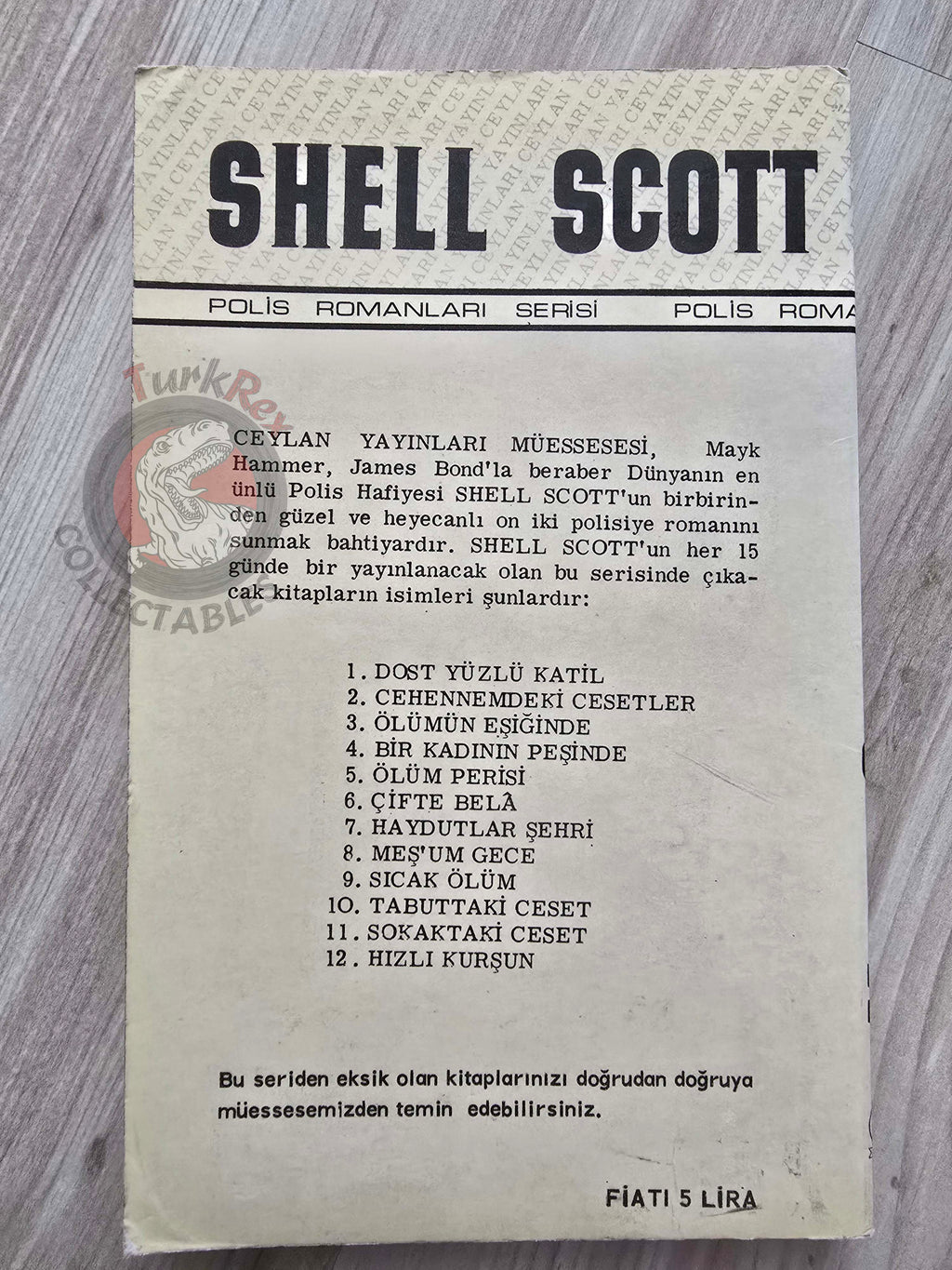 Richard S. Prather – Shell Scott The Cockeyed Corpse 1967 Turkish Book Turkey