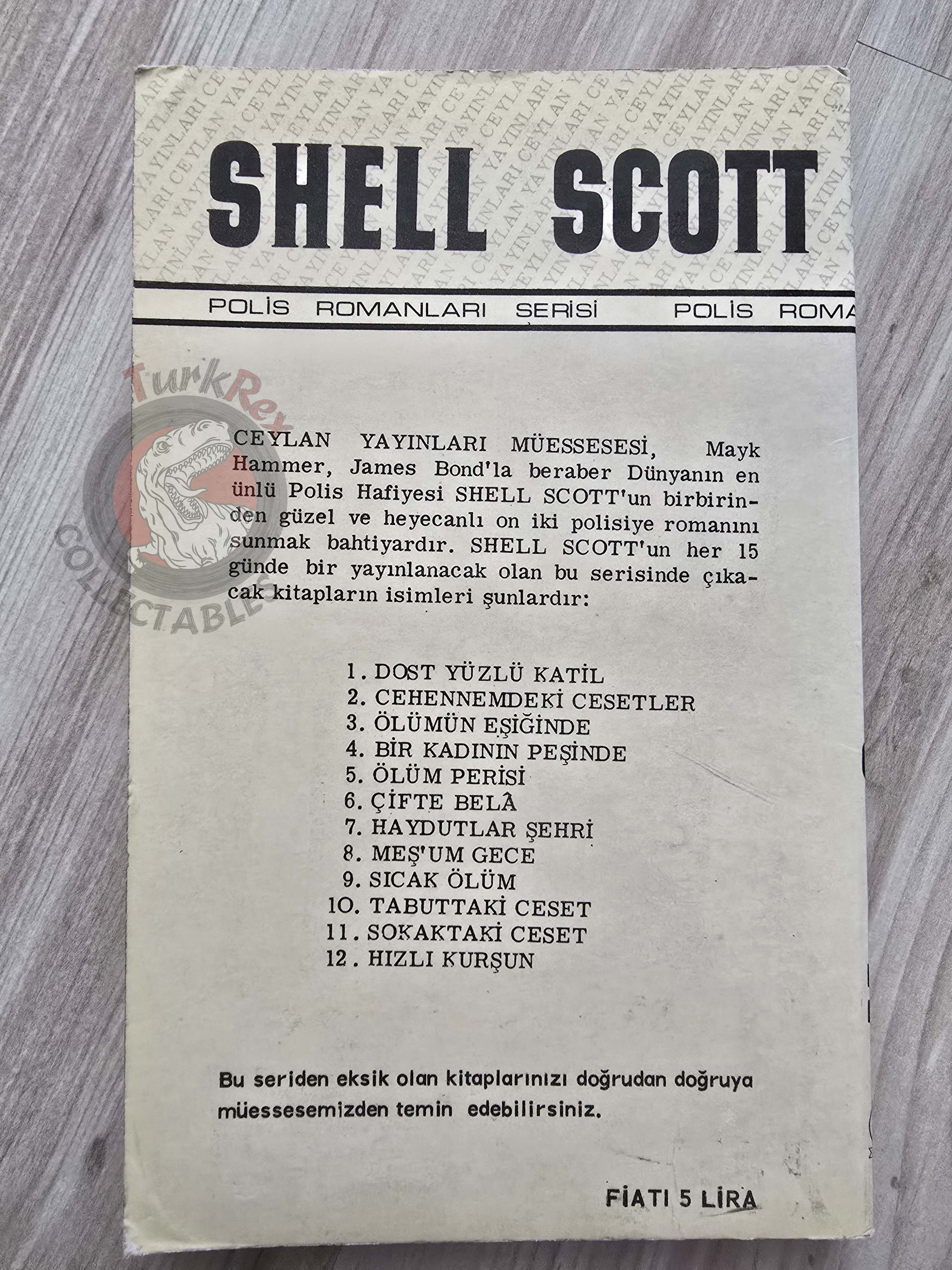 Richard S. Prather – Shell Scott The Cockeyed Corpse 1967 Turkish Book Turkey