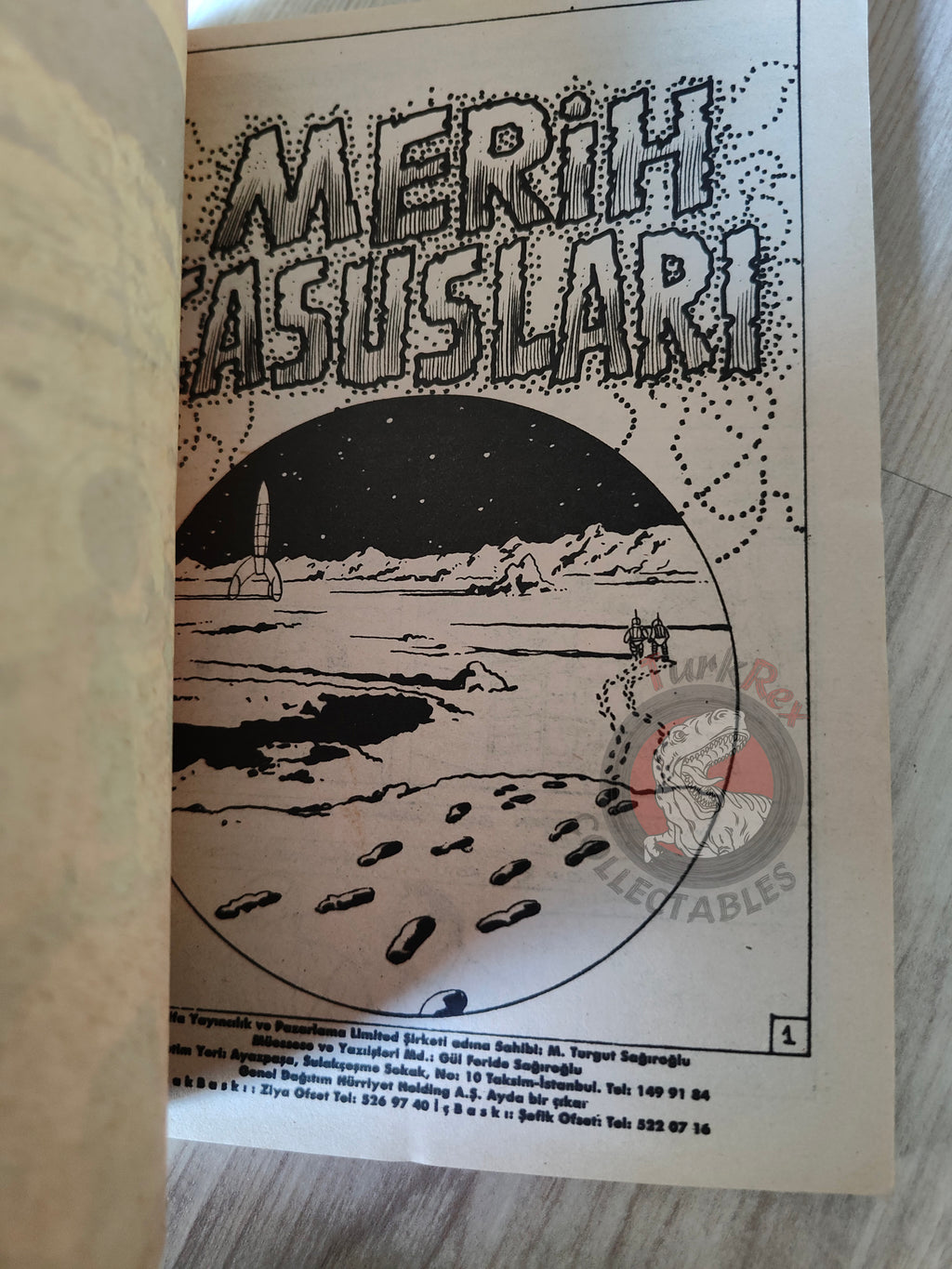Tintin – Explorers on the Moon mid 1980s Turkish Edition Comic Turkey 1