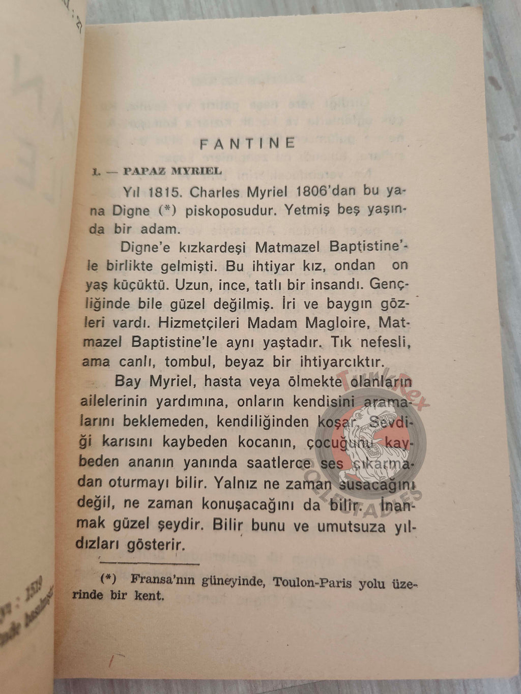 Victor Hugo –  Fantine and Her Daughter 1969 Illustrated Turkish Book Turkey