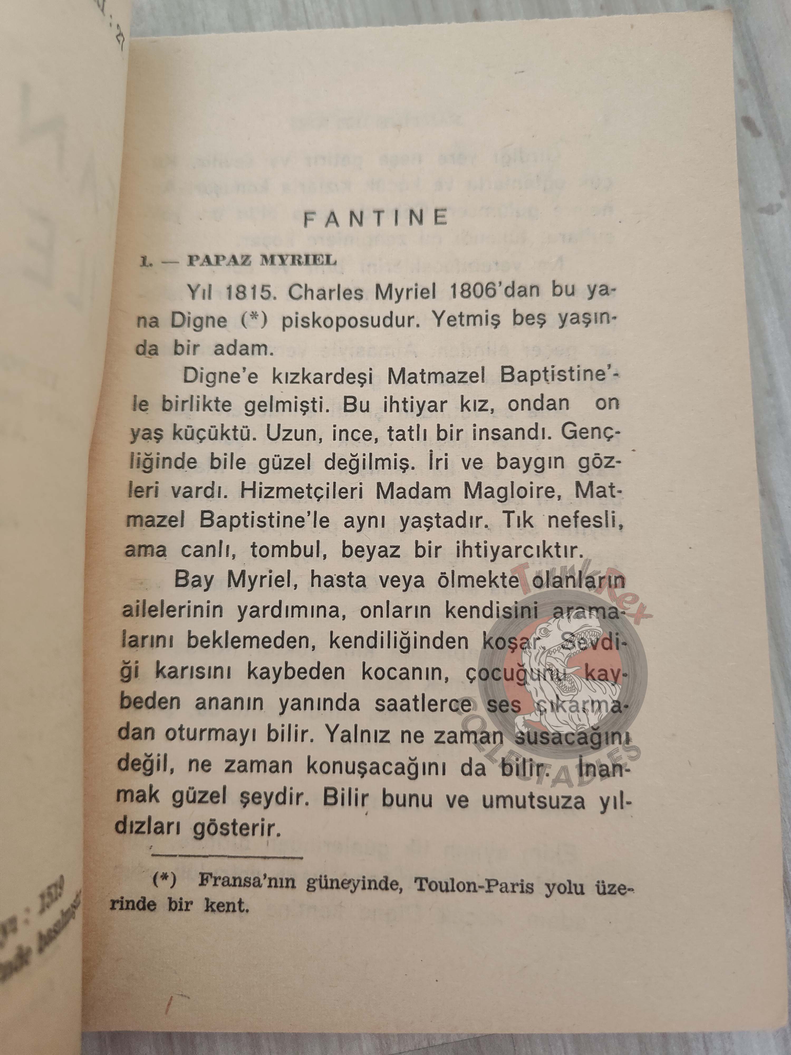 Victor Hugo –  Fantine and Her Daughter 1969 Illustrated Turkish Book Turkey