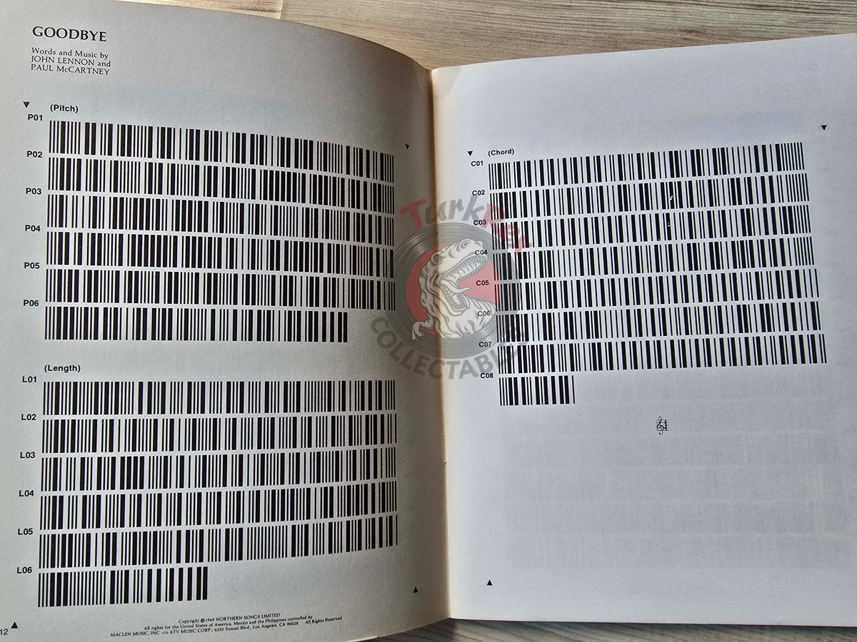 The Beatles – Casiotone Bar Coded Music Publication Musical Notes Sheet 1982