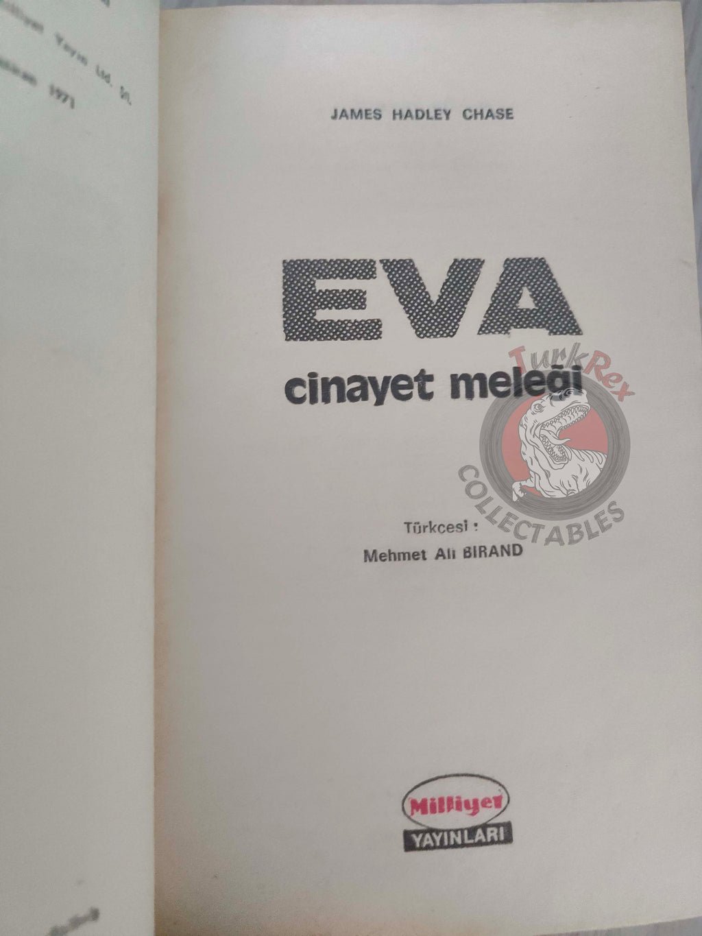 James Hadley Chase – Eve 1971 1st Turkish Book Turkey