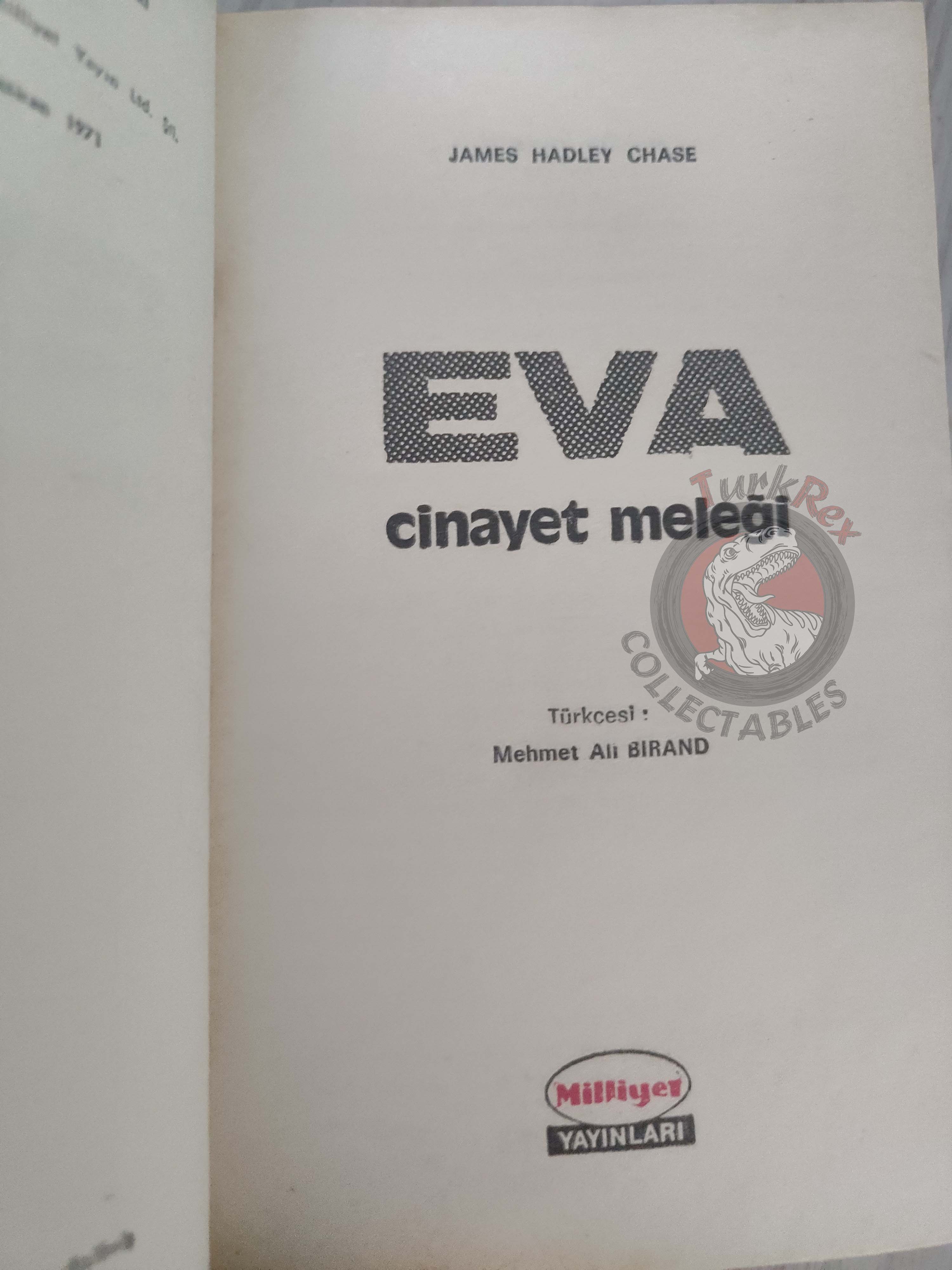 James Hadley Chase – Eve 1971 1st Turkish Book Turkey